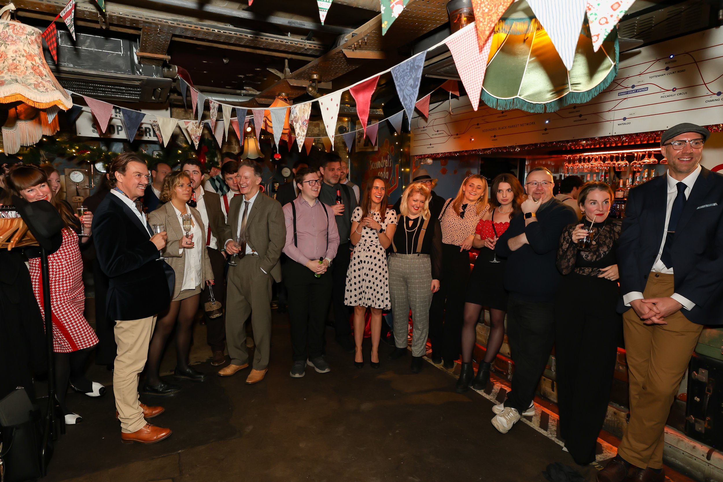 Side-table magic entertaining guests during a corporate social event.