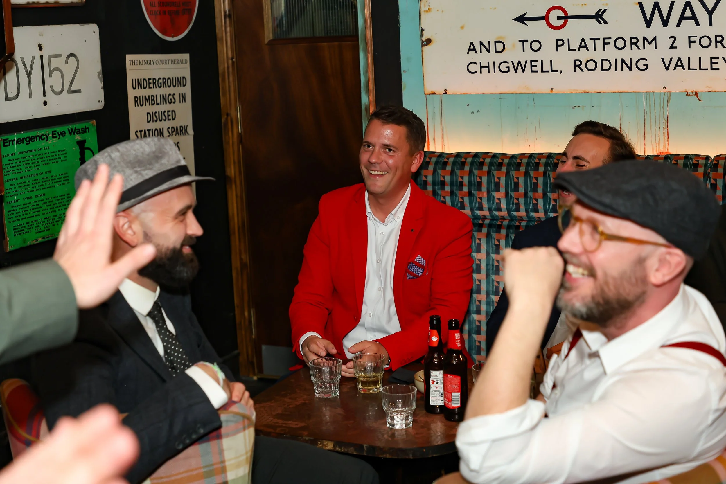 Side-table magic entertaining guests during a corporate social event.