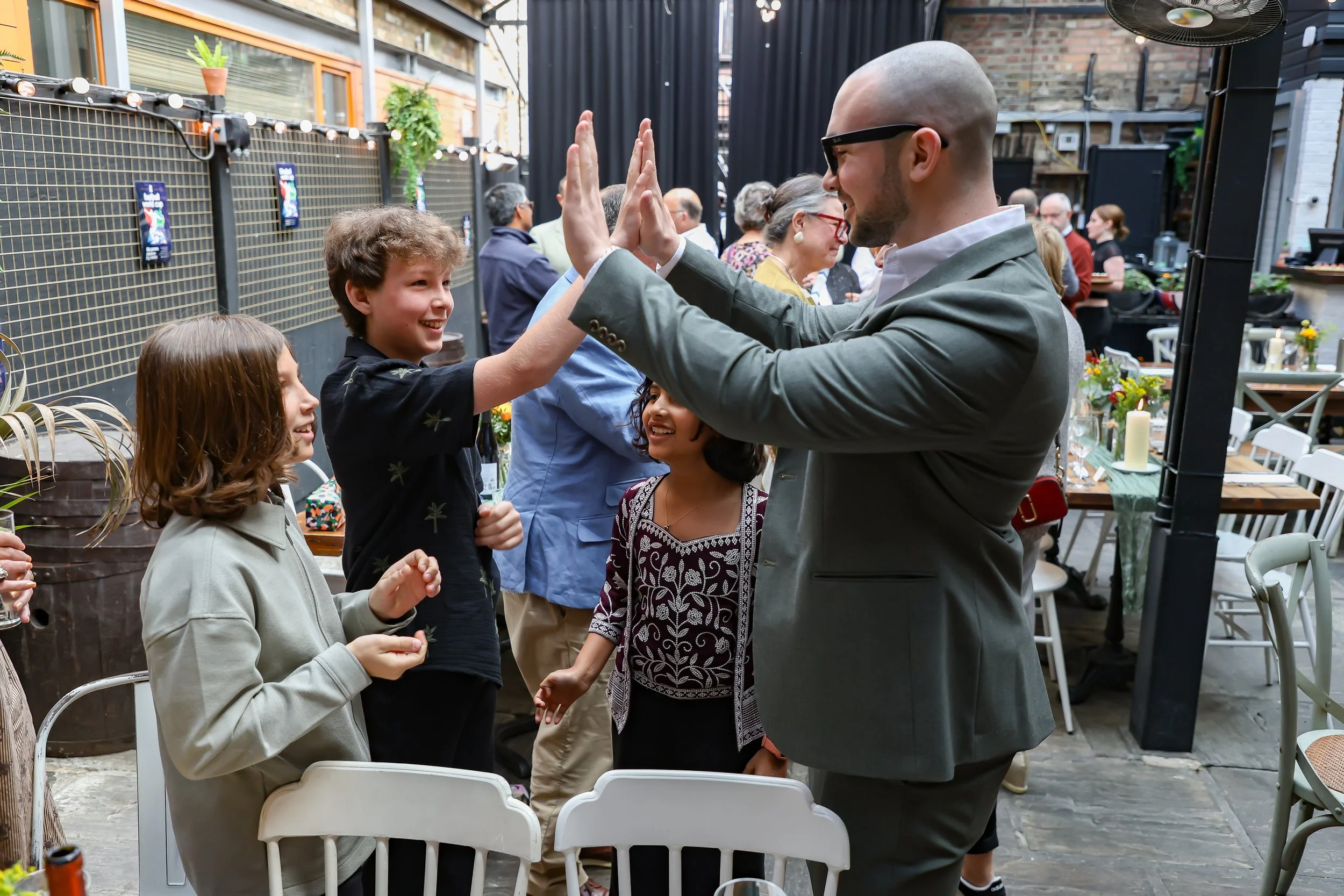 Kids loves to participate t with the amazing magician. 2026-May 3 Rhoda & Baruch Golden Wedding Anniversary. 