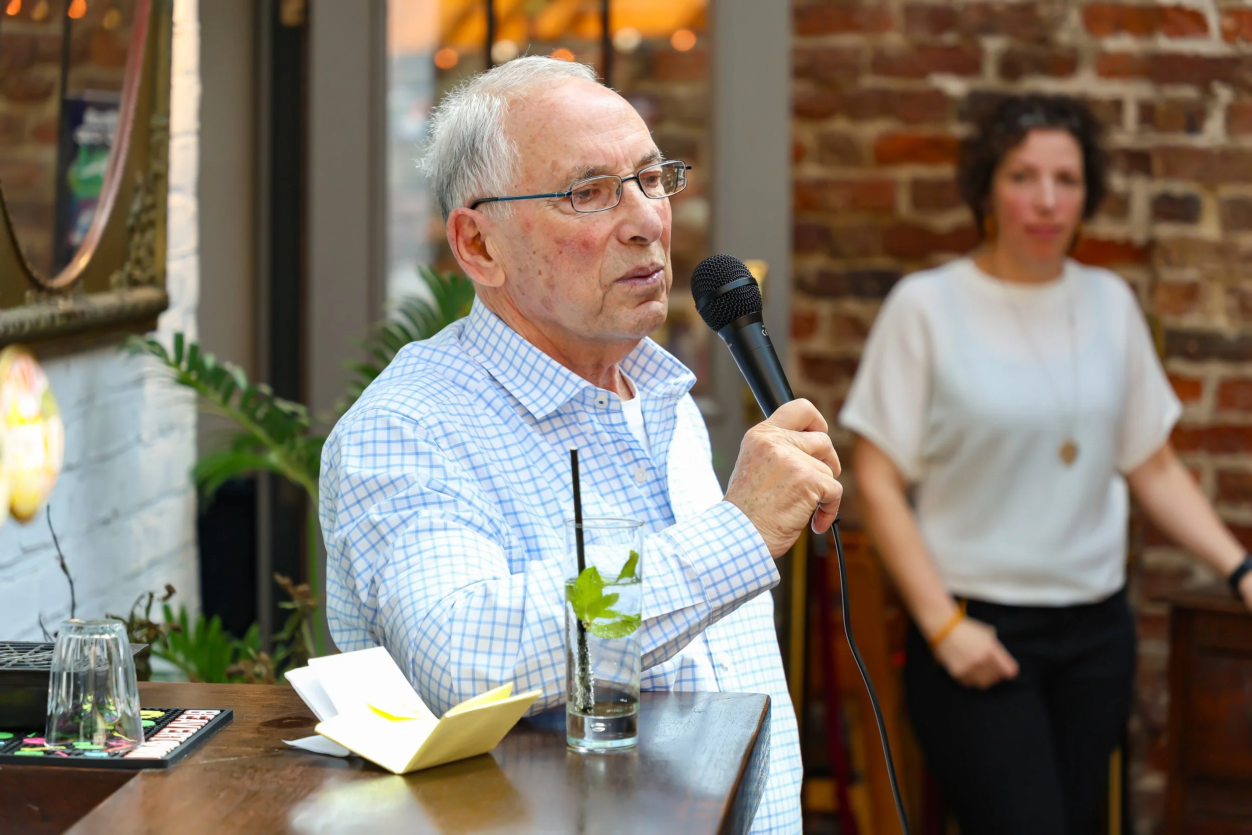Baruch give his welcome address during their golden wedding anniversary. 2026-May 3 Rhoda & Baruch 50th Wedding Anniversary.