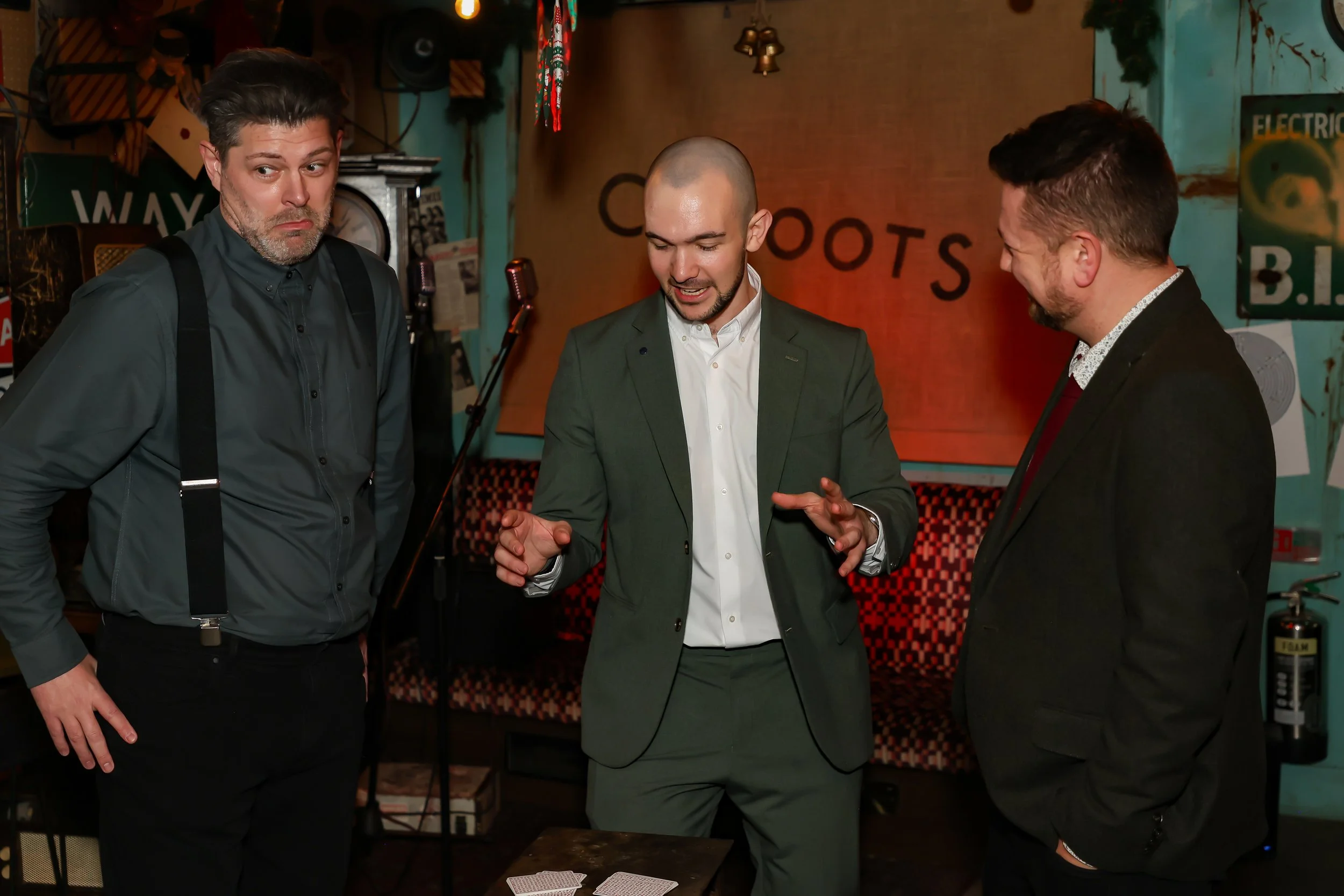 Guests taking part in a memorable interactive magic experience.