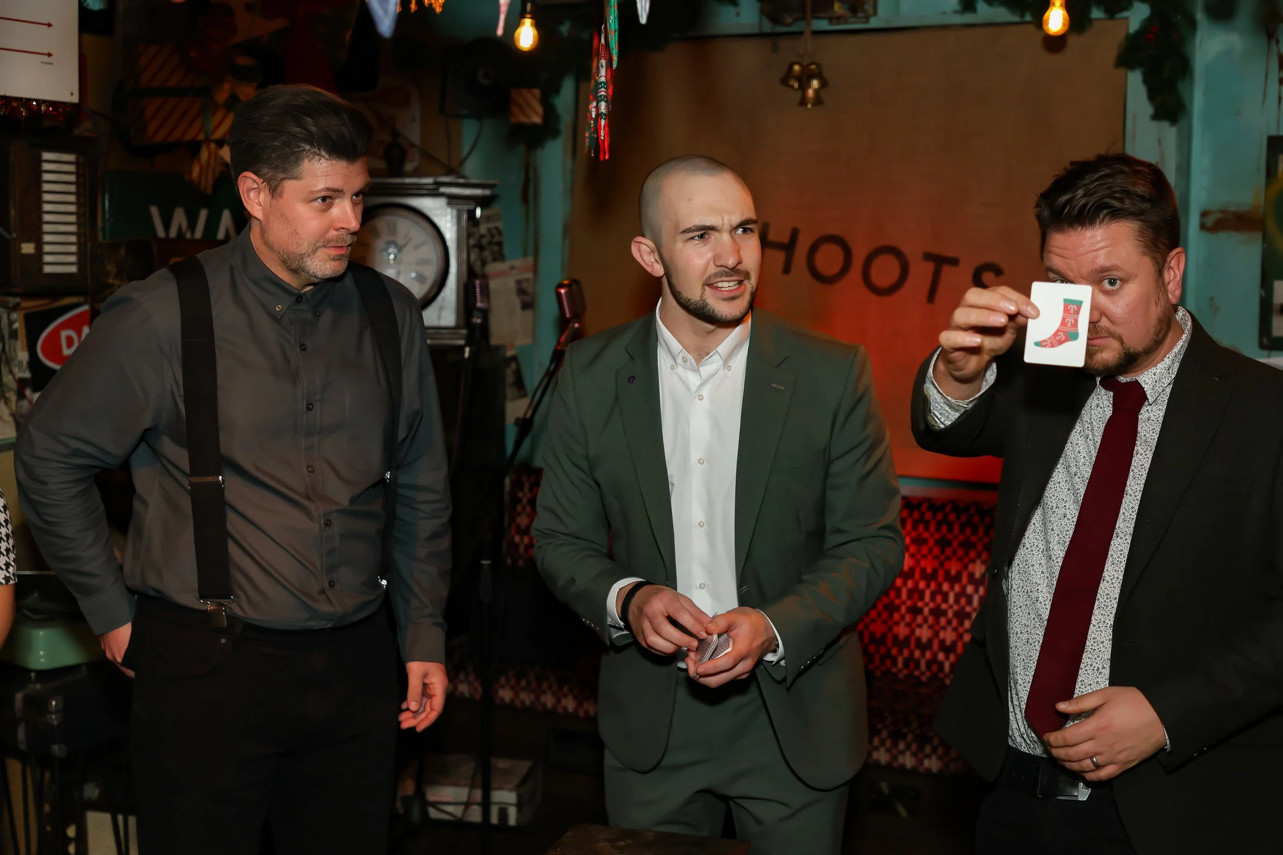 Guests taking part in a memorable interactive magic experience.