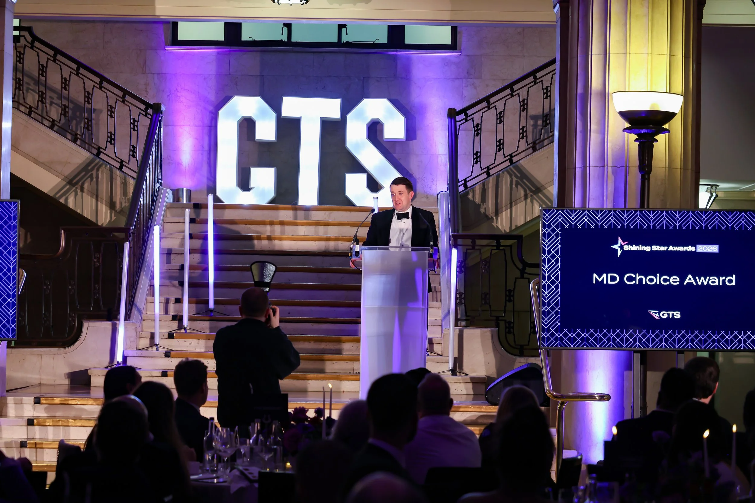 Corporate leader during the formal program. 