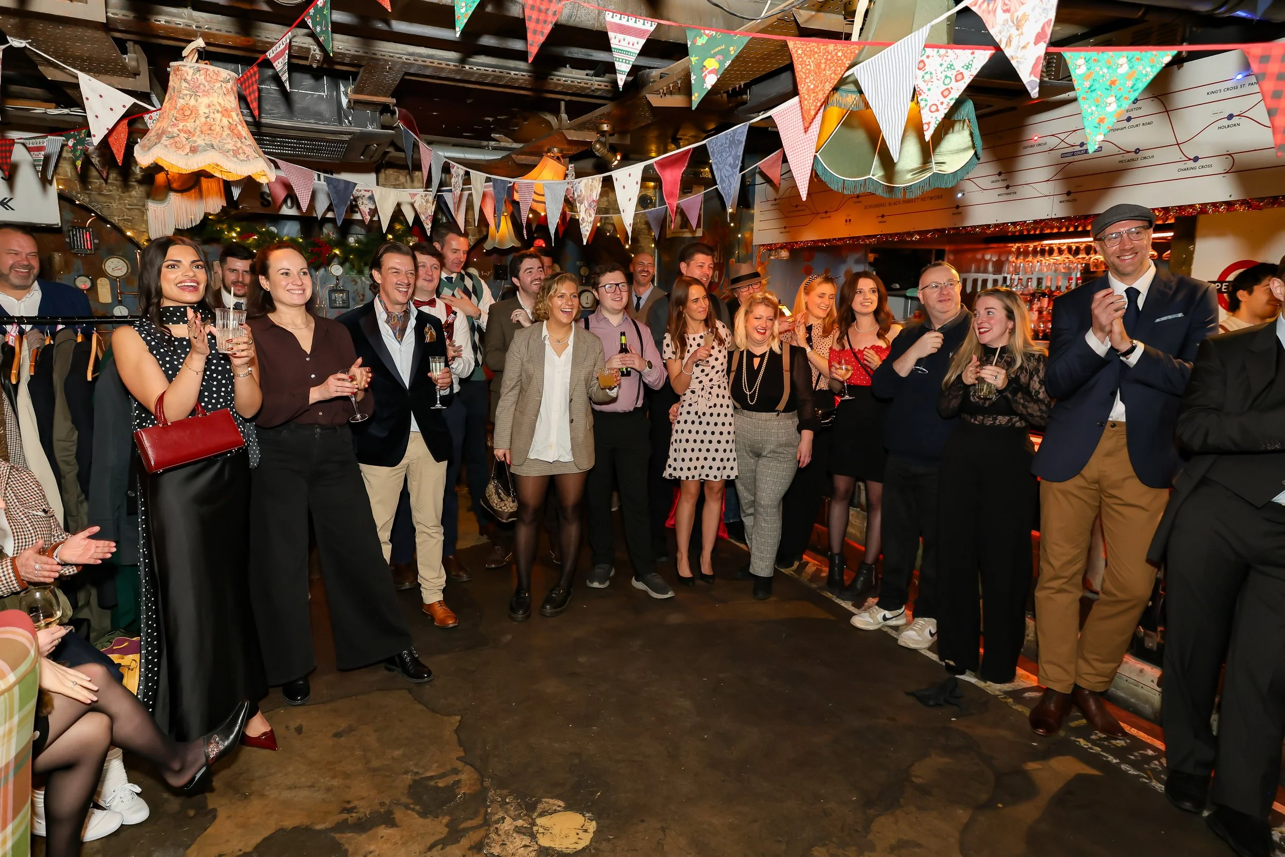 Interactive walk-around magic during corporate event reception.