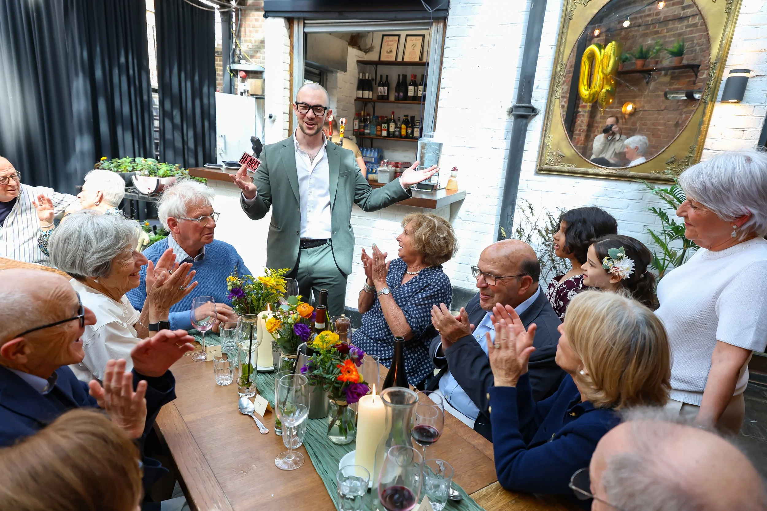 No dull moment with the magician. 2026-May 3 Rhoda & Baruch Golden Wedding Anniversary. 