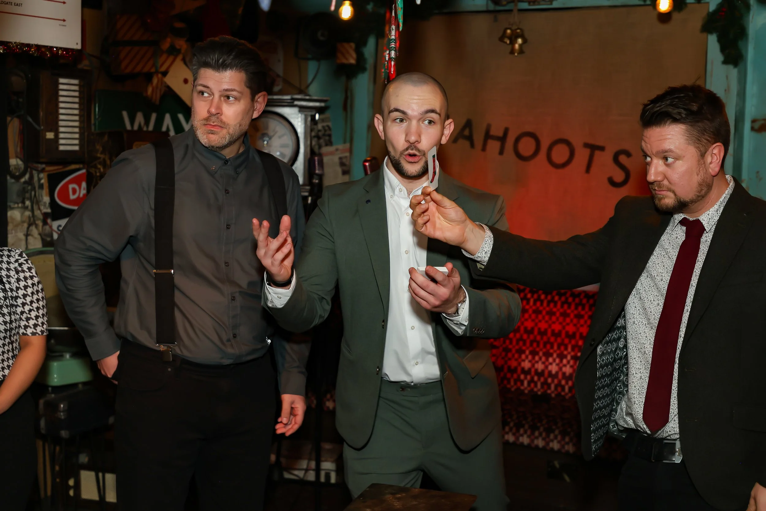 Guests taking part in a memorable interactive magic experience.