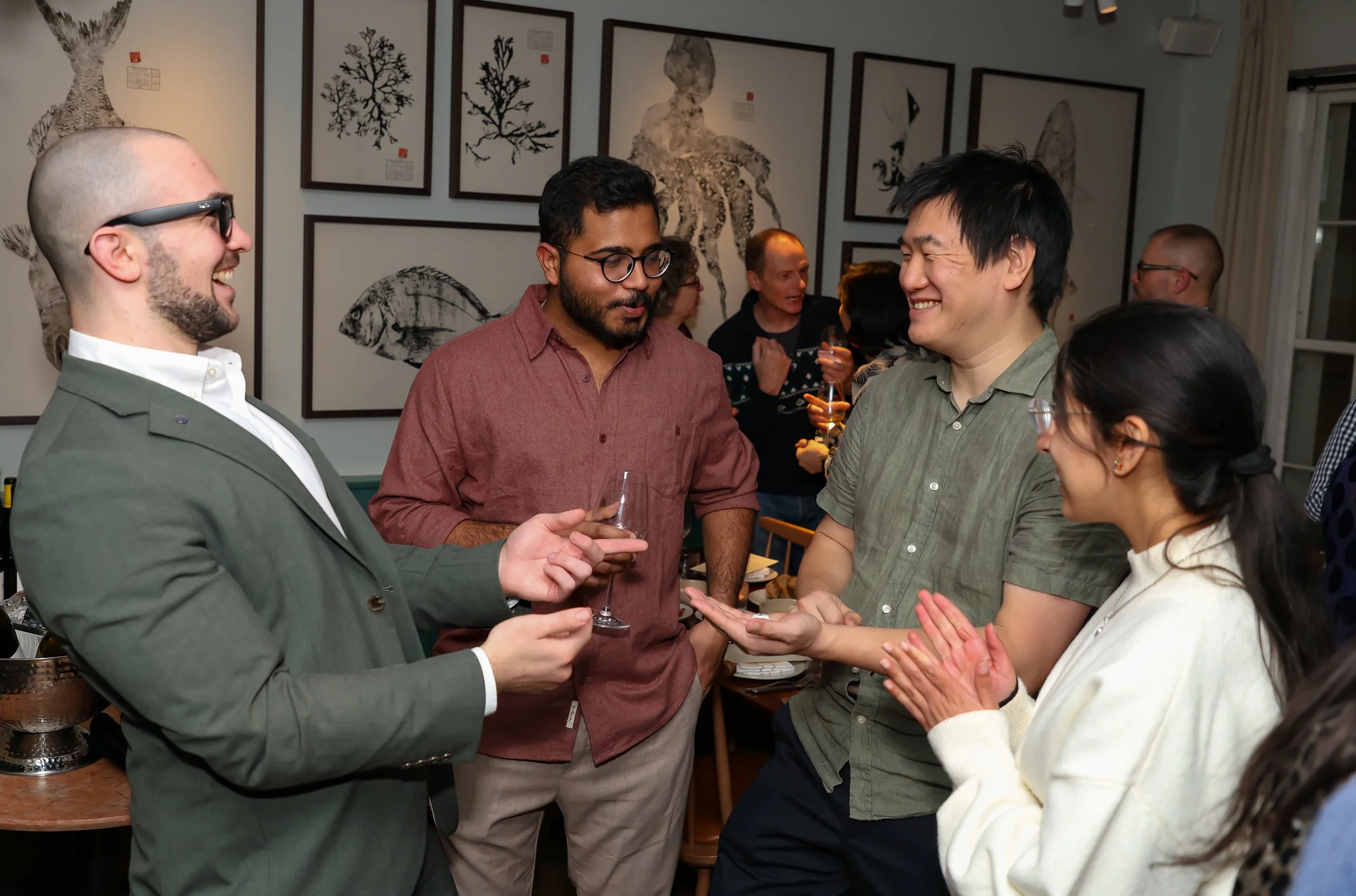 Interactive close-up magic delivering memorable moments of laughter for a small group during event reception. 