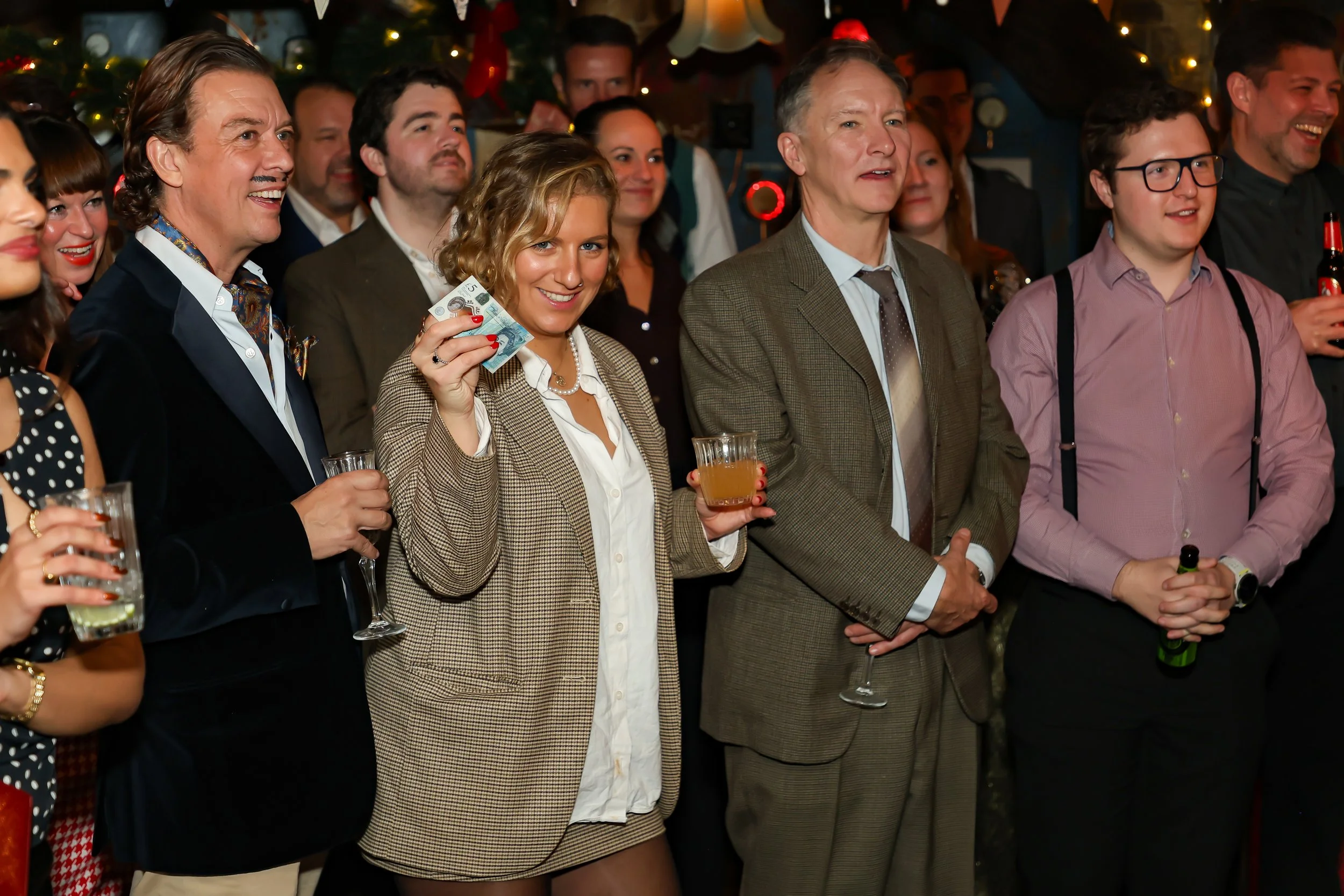 Side-table magic entertaining guests during a corporate social event.