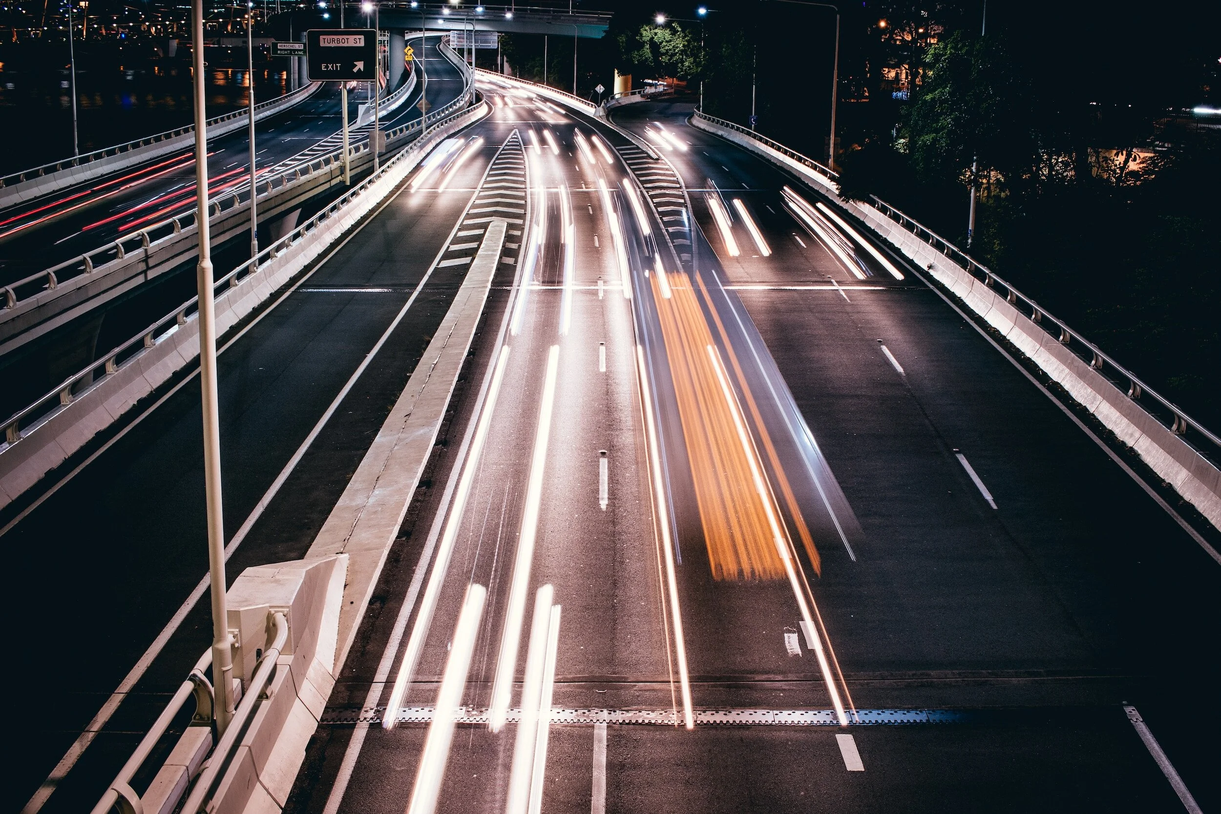 Blurd Motion of a Car at night