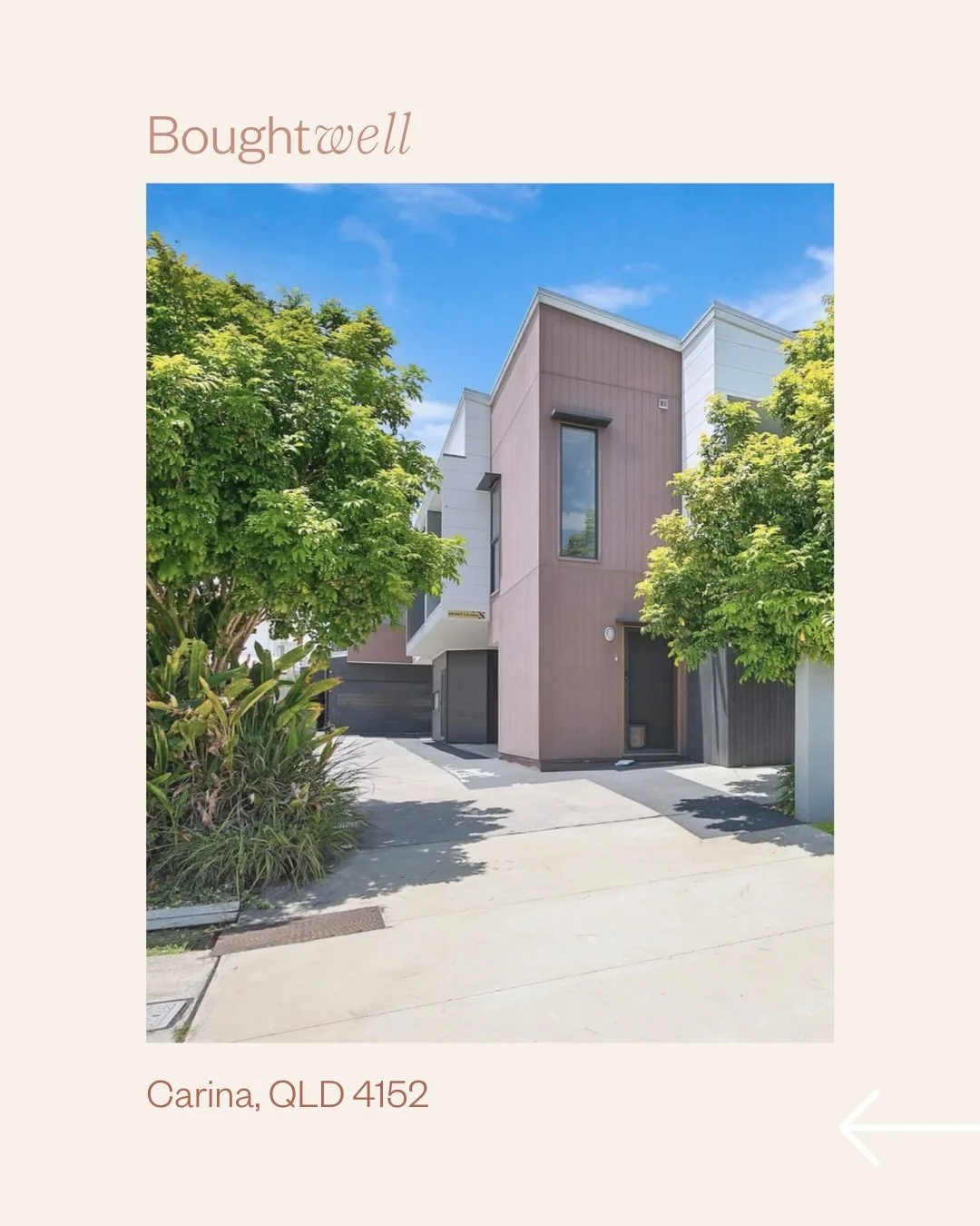 Just Bought | Carina, QLD 4152

Client &bull; A regional investor looking to expand their SEQ portfolio with a low maintenance, long-term hold, something that would work hard without demanding much in return.

Purchase &bull; A 3 bed, 2 bath townhous