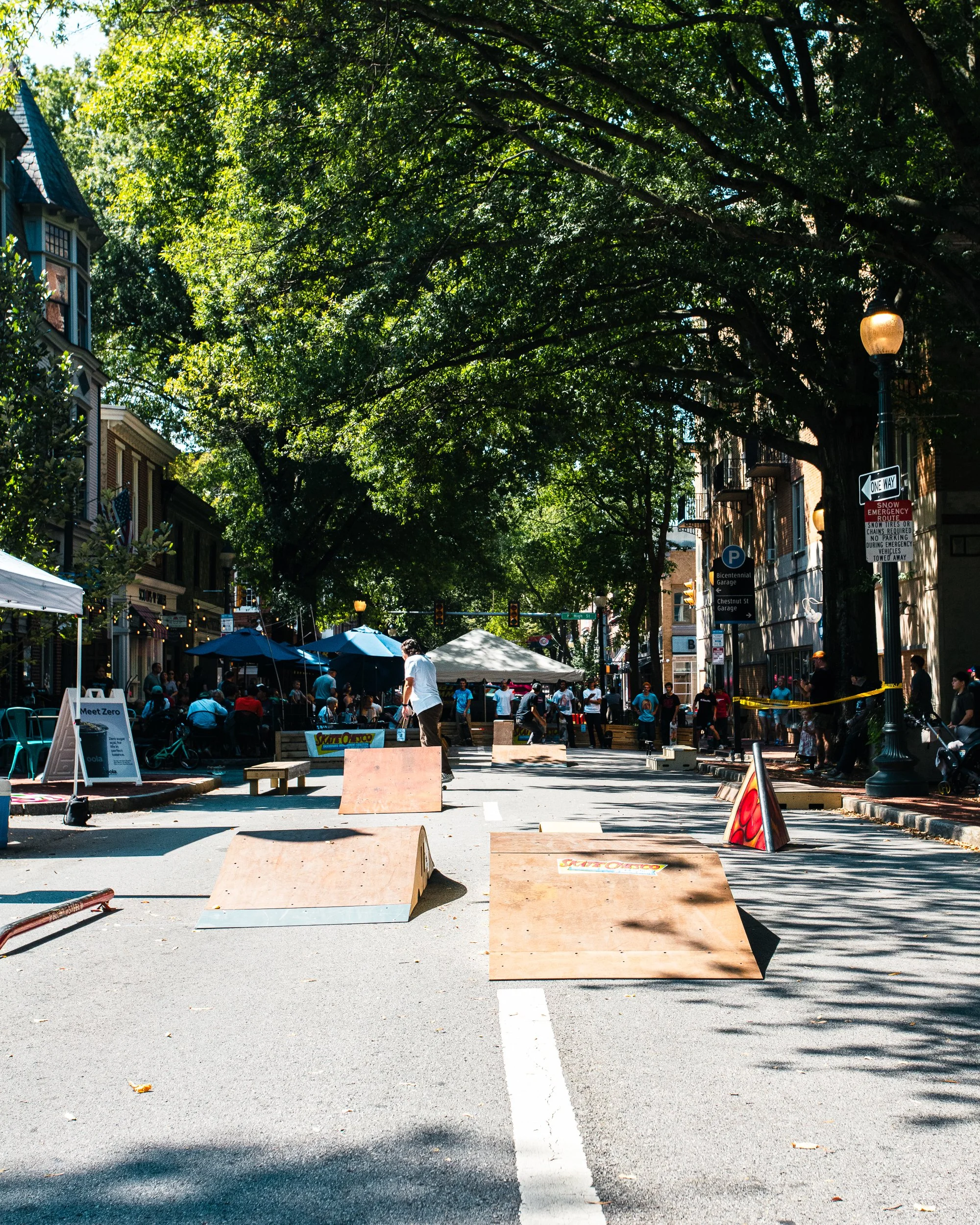 For a few hours, Gay St in West Chester became a skatepark