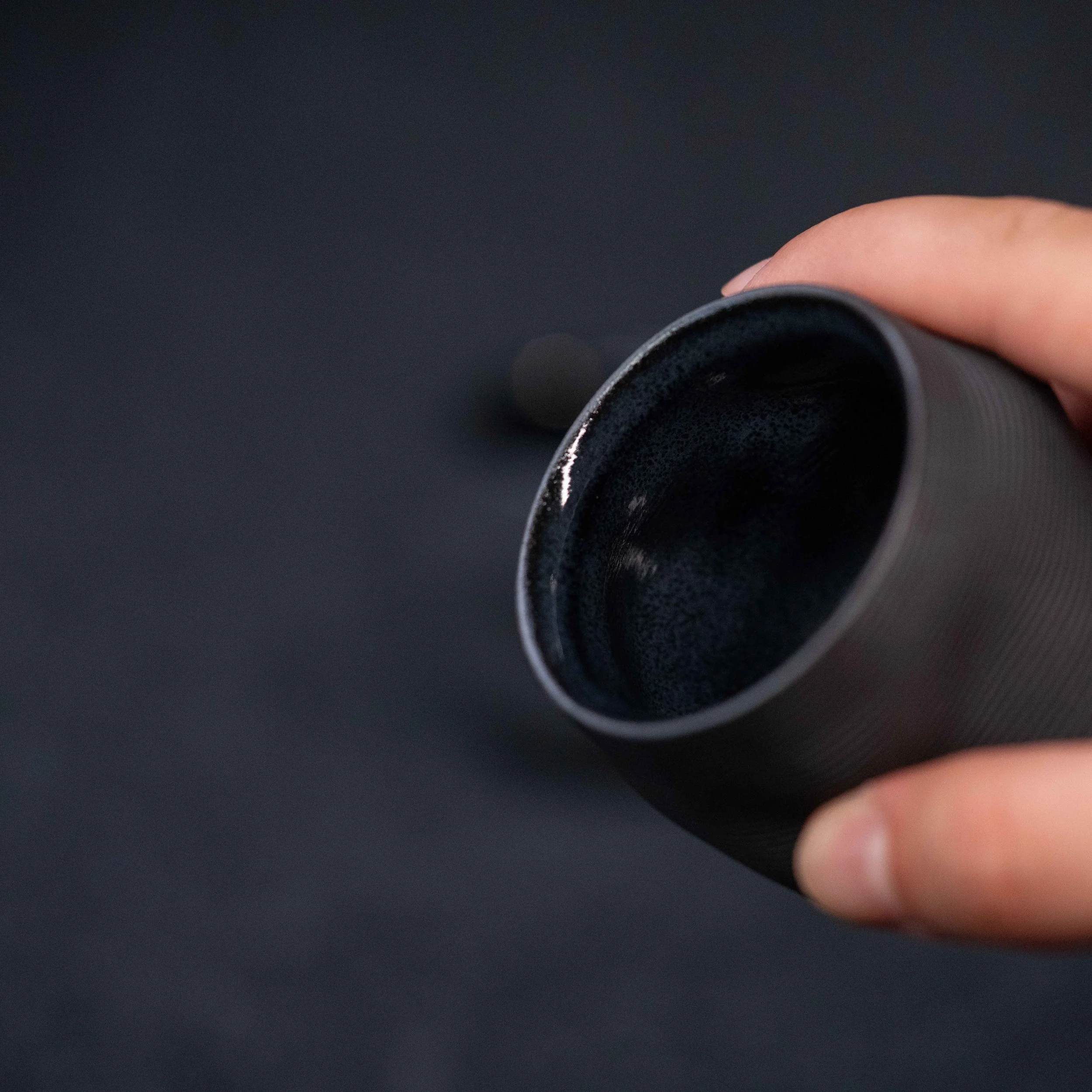 Set of Two Organic Espresso Cups in Night