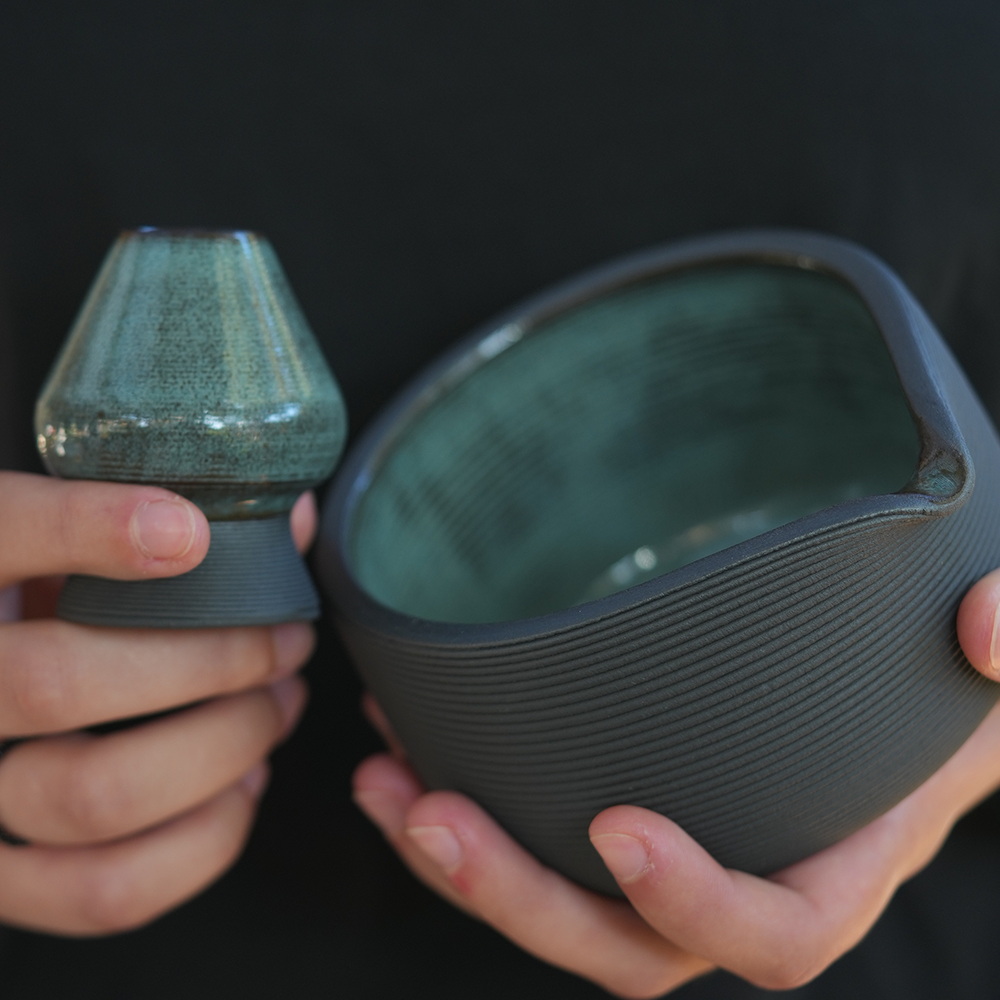 Matcha Bowl Set in Algae Green