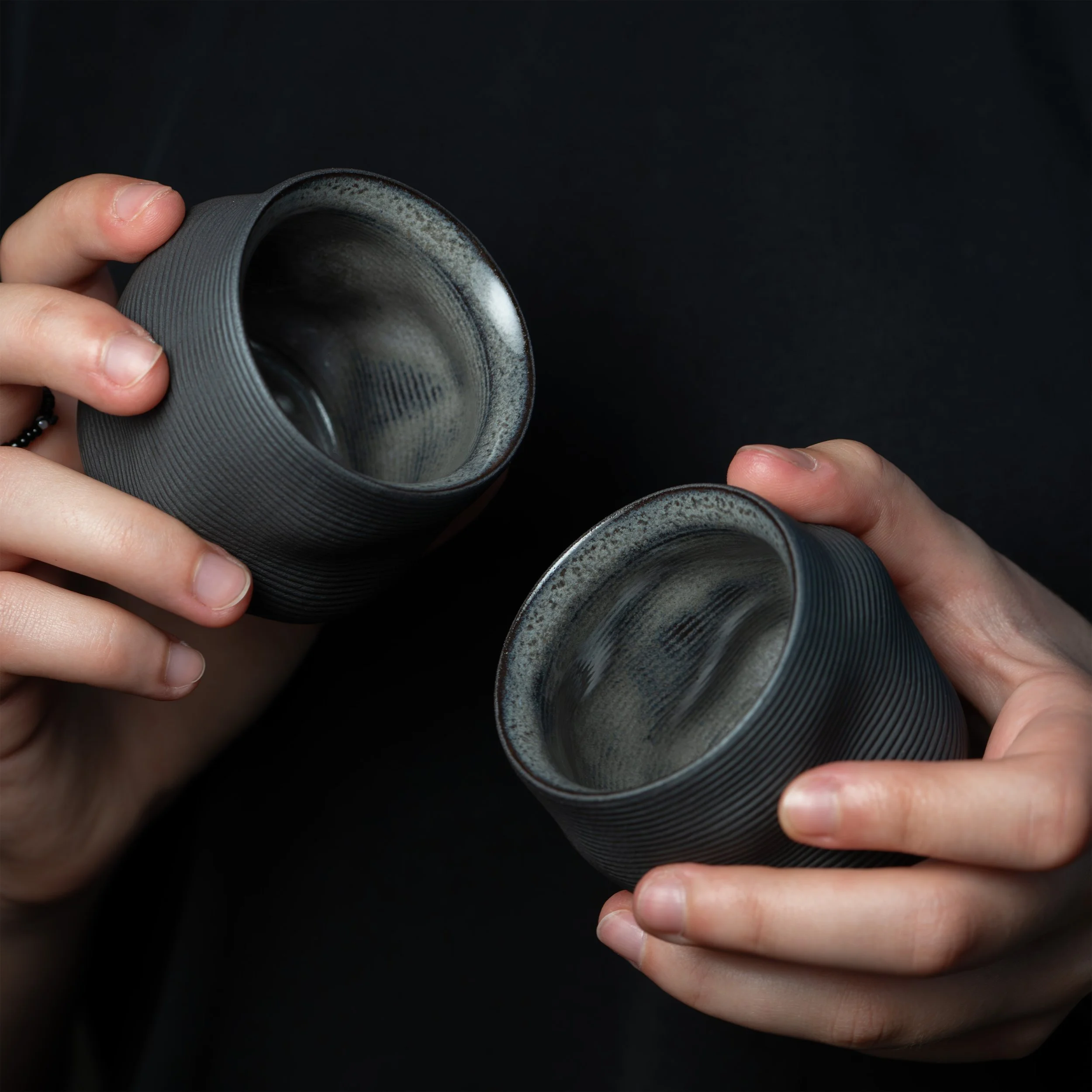Set of Two Organic Cortado Cups in Lunar Gray