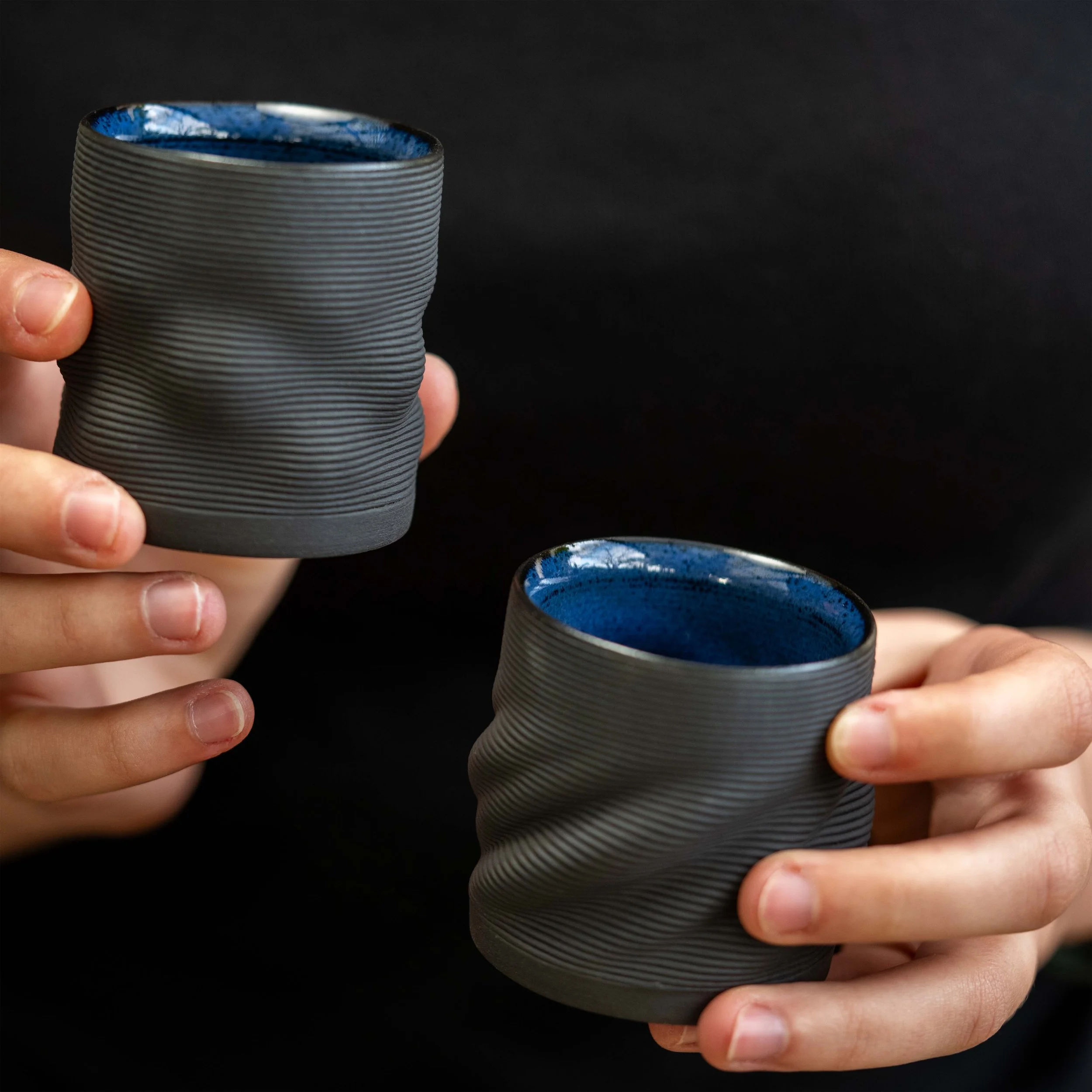 Set Of Two Coffee Cups in Koke Blue
