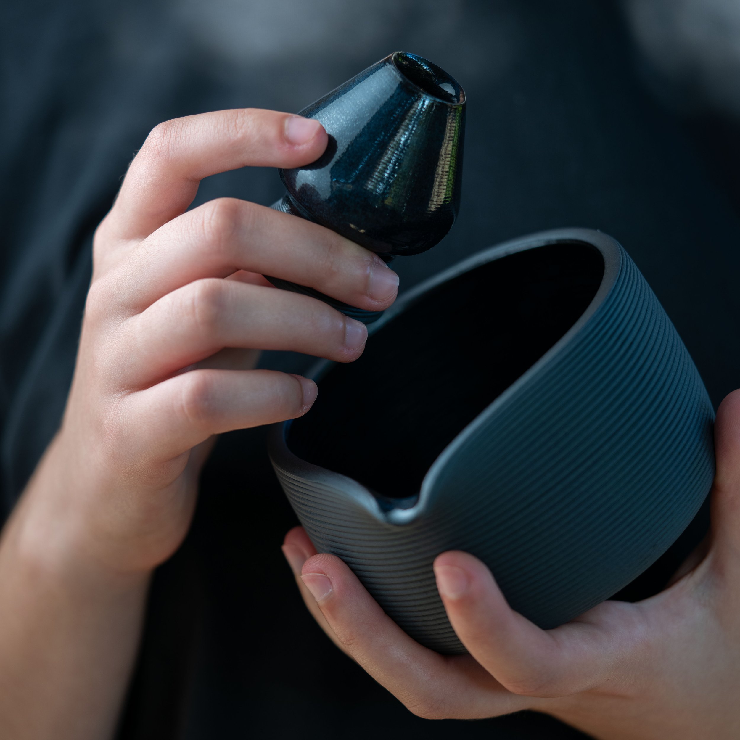 Matcha Bowl Set in Forest Green