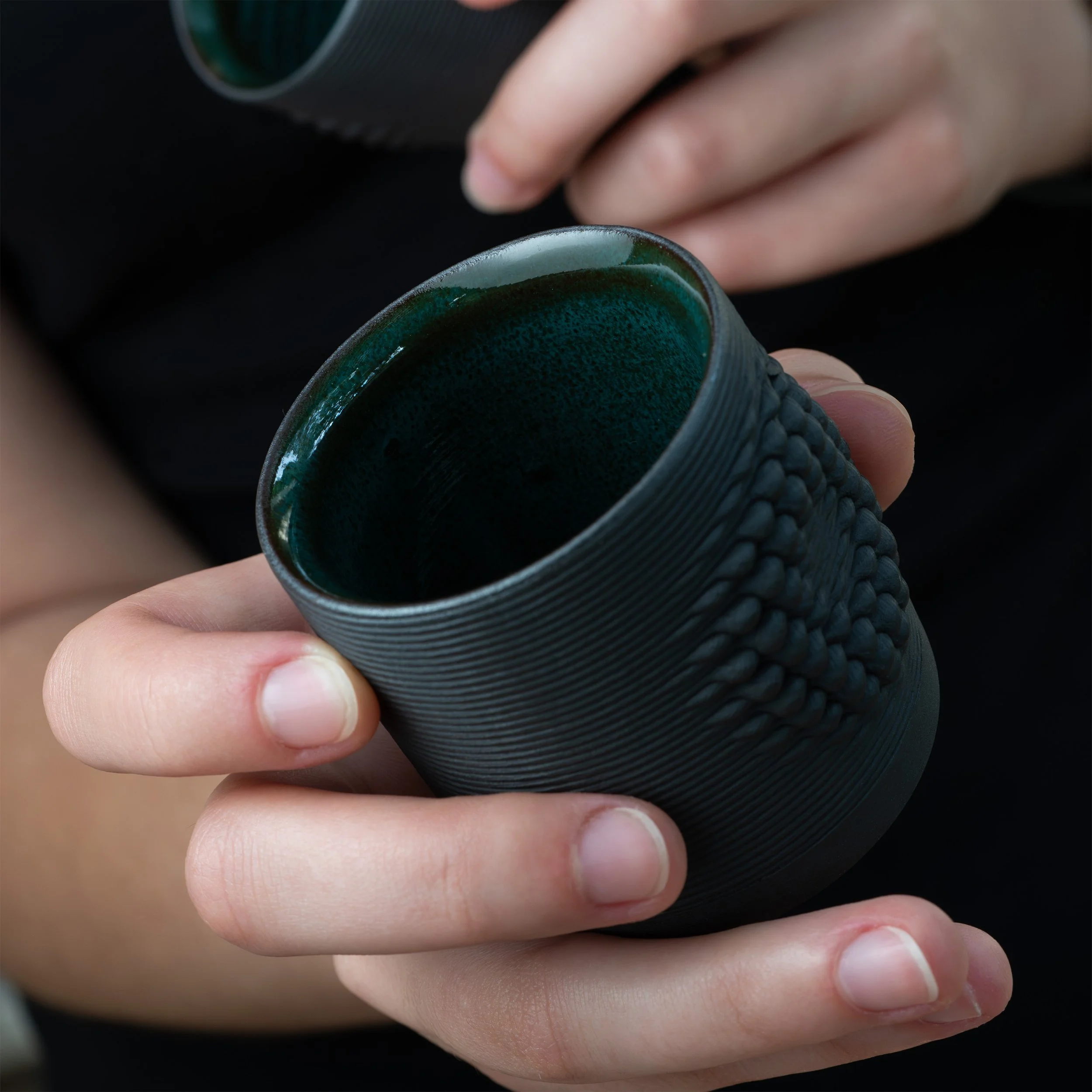 Ring Coffee Cups in Forest Green