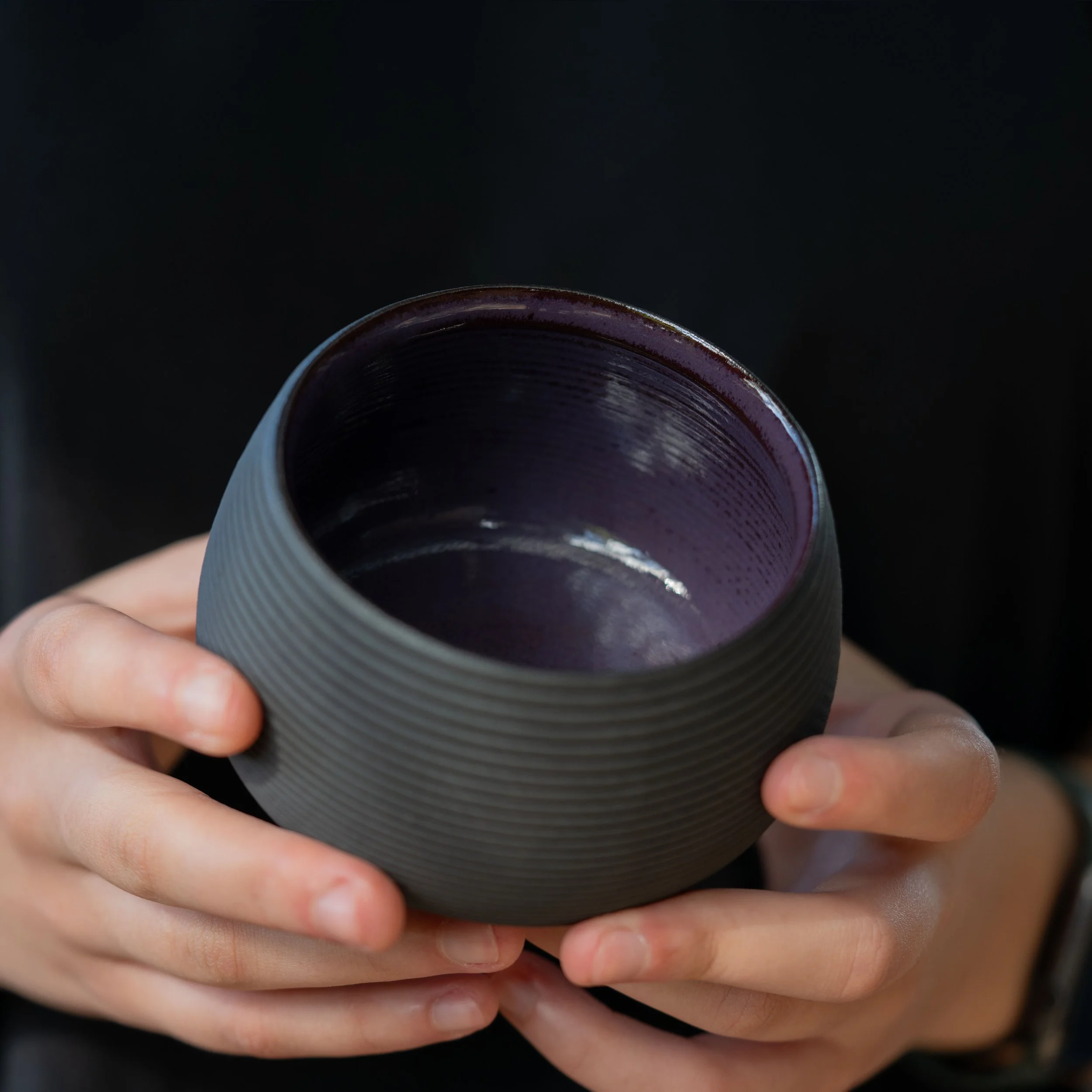 Latte Coffee Cup in Purple Iris