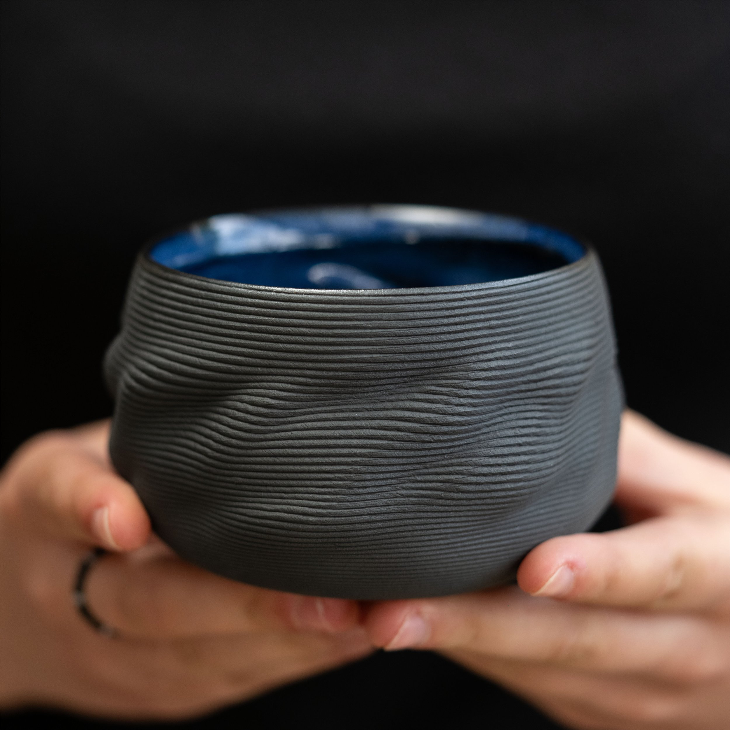 Organic Latte Coffee Cup in Koke Blue