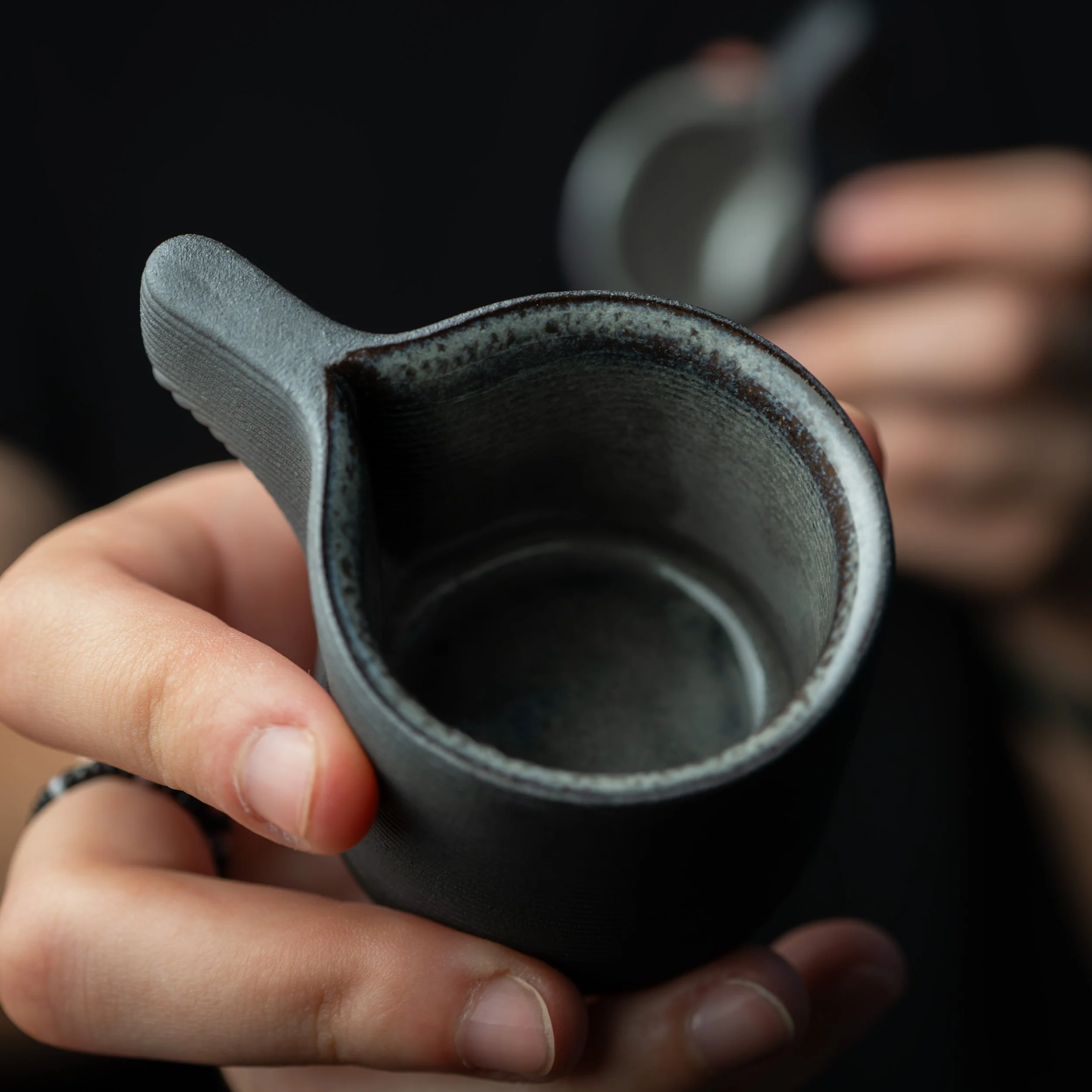 Set Of Two Espresso Cups in Lunar Gray