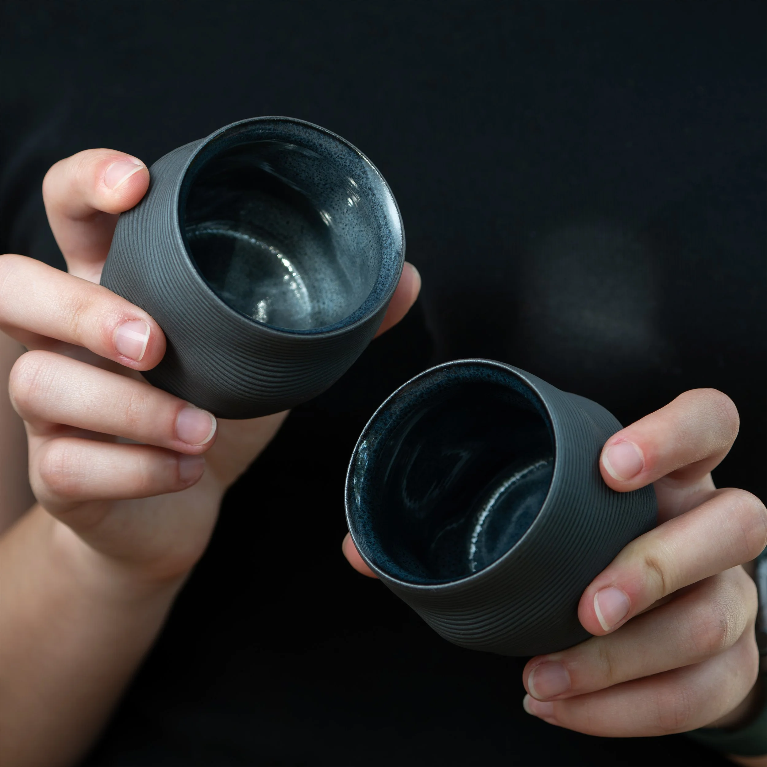 Set of Two Organic Cortado Cups in Night