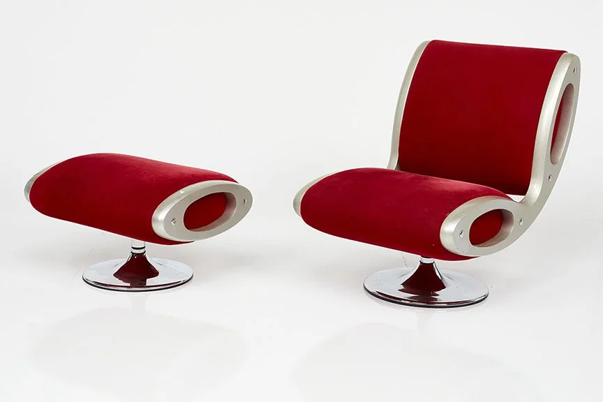 Marc Newson, 'Gluon' Lounge Chair and Ottoman (2)
