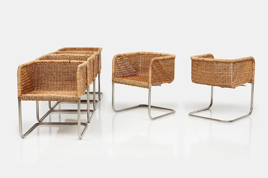 Harvey Probber, Cantilevered Dining Chairs (6)
