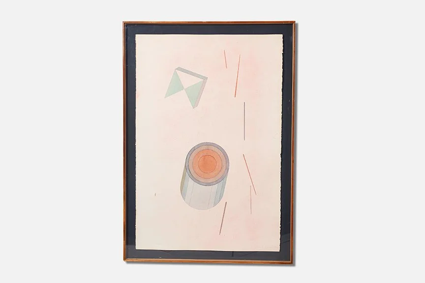 Ronald Davis, Untitled Abstract Work On Paper