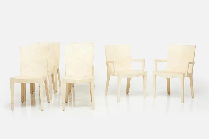 Karl Springer, 'JMF' Dining Chairs (8)