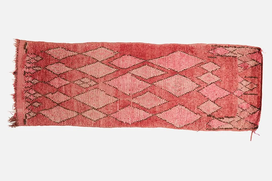Moroccan, Diamond Runner Rug - 9' 7" x 3' 4"