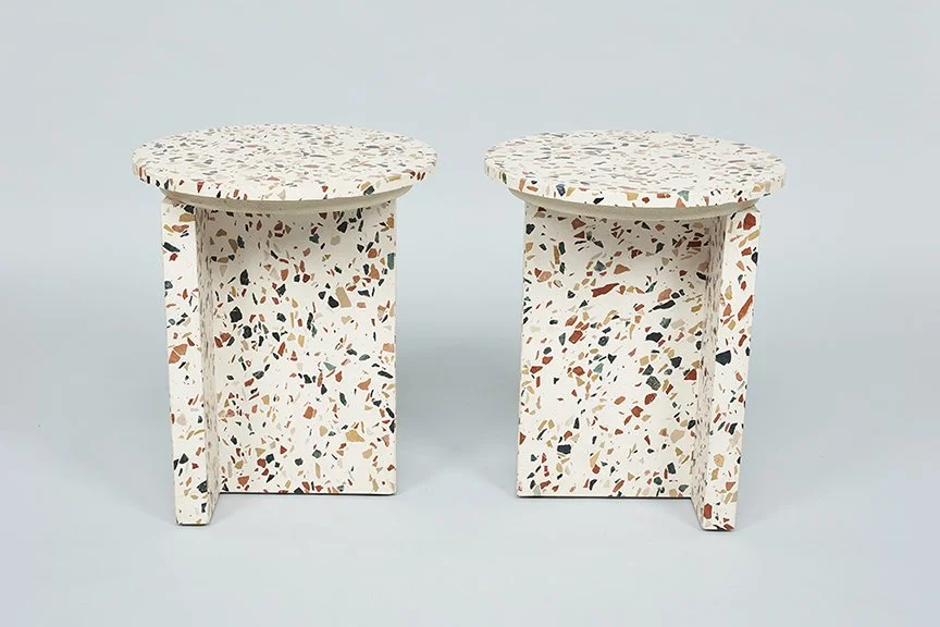Contemporary, Terrazzo Side Tables (2)