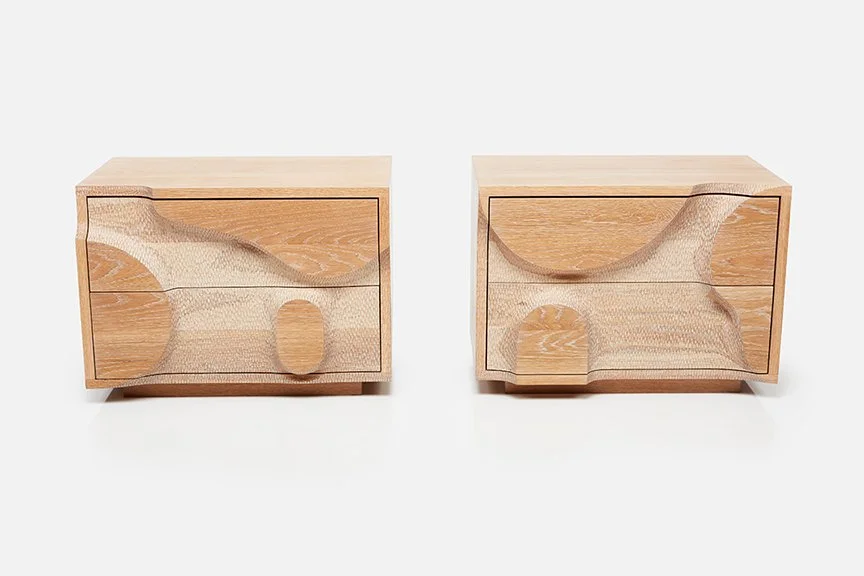 Contemporary, Chip-Carved End Tables (2)