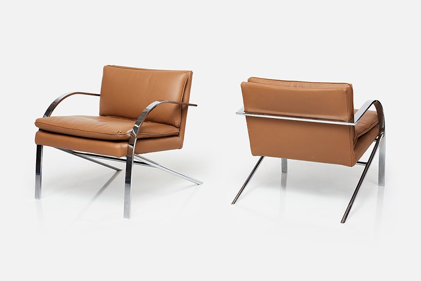Paul Tuttle, 'Arco' Lounge Chairs (2)