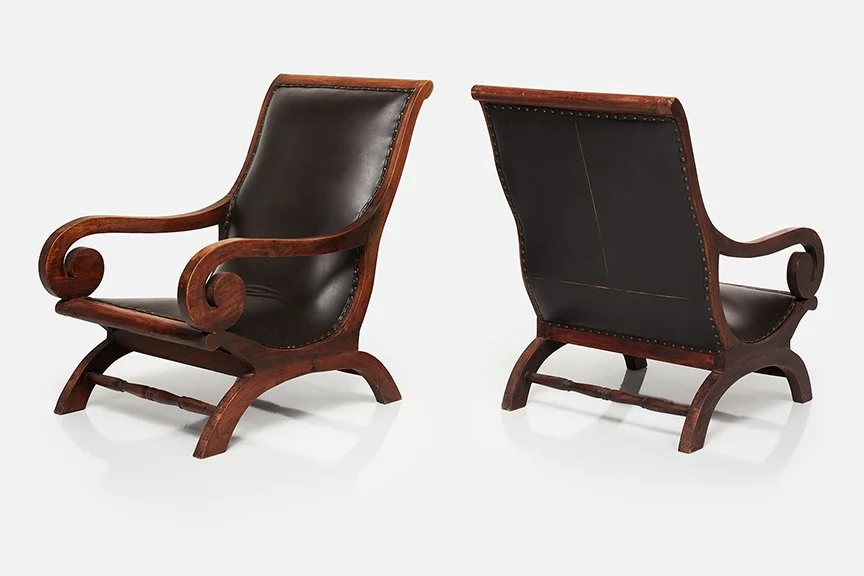 Clara Porset Style, 'Butaque' Chairs (2)