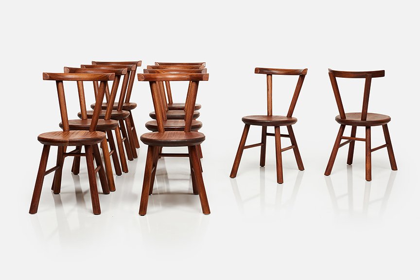 Charlotte Perriand Style, Sculptural Dining Chairs (10) — BILLINGS - Modern  Art & Design Auction House in Los Angeles
