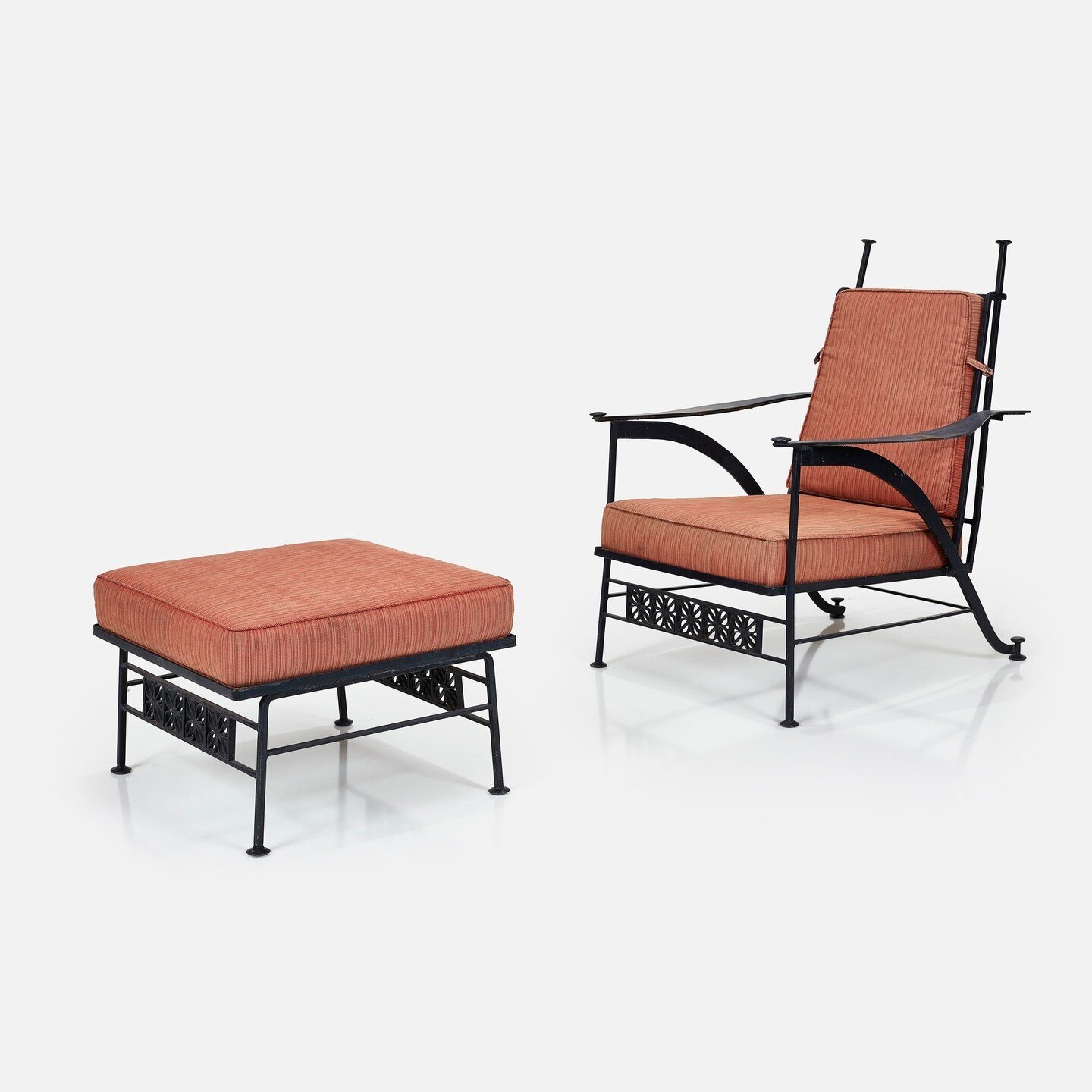John Salterini, Rare 'El Prado' Lounge Chair and Ottoman, ca. 1960⁠
🌞⁠
Modern Design for Outdoor Living Auction | March 2, 2024