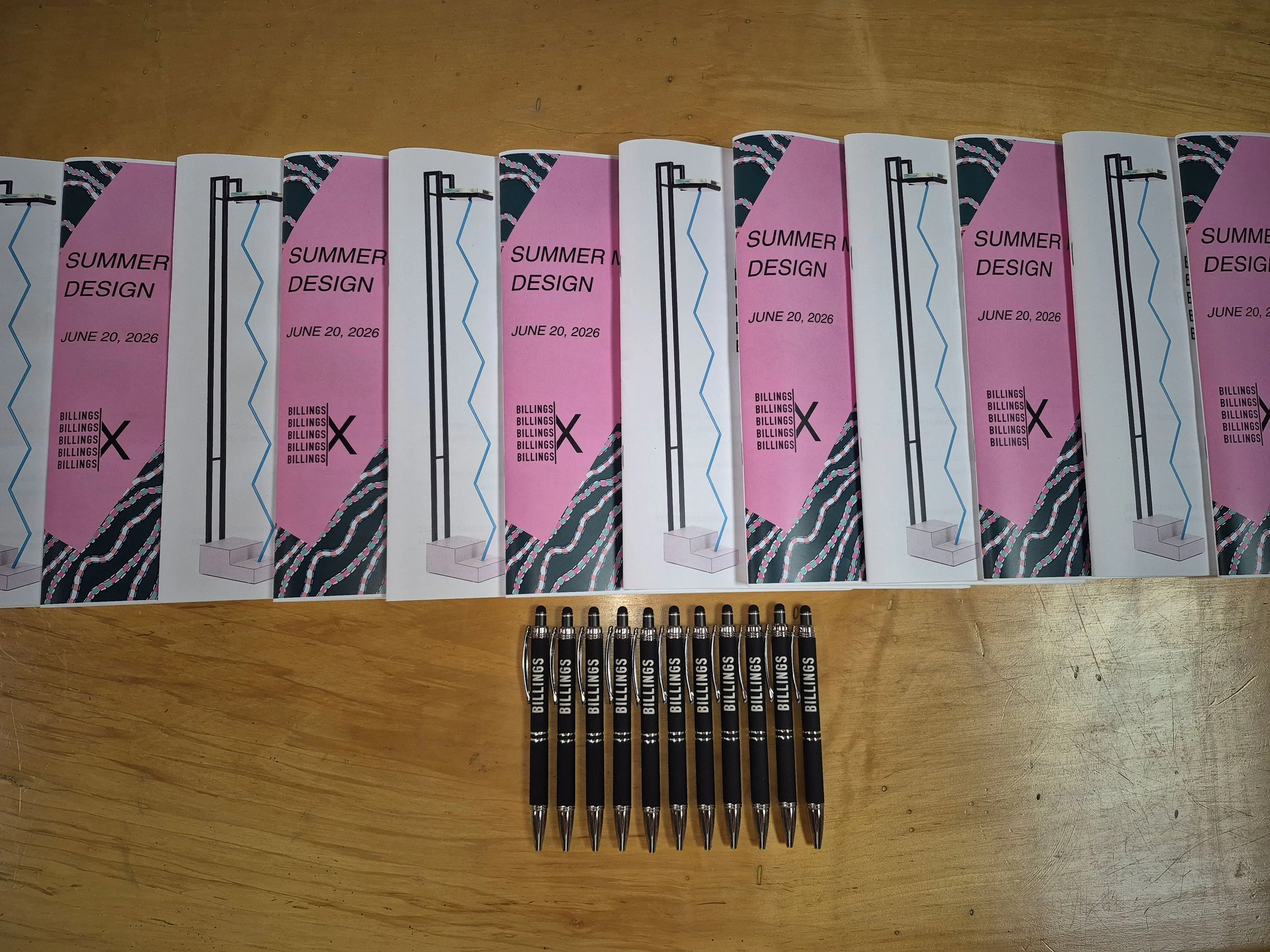 BILLINGS Summer Modern Design Auction Catalogs and Pens