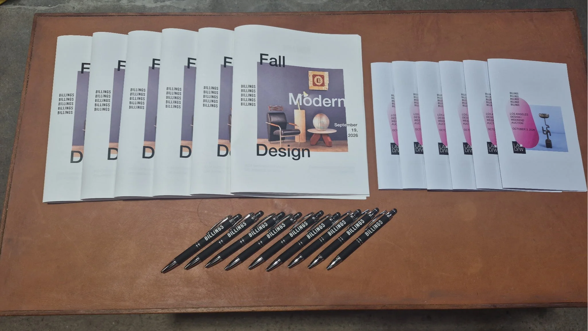 BILLINGS Fall 2026 Auction Catalogs and Pens.