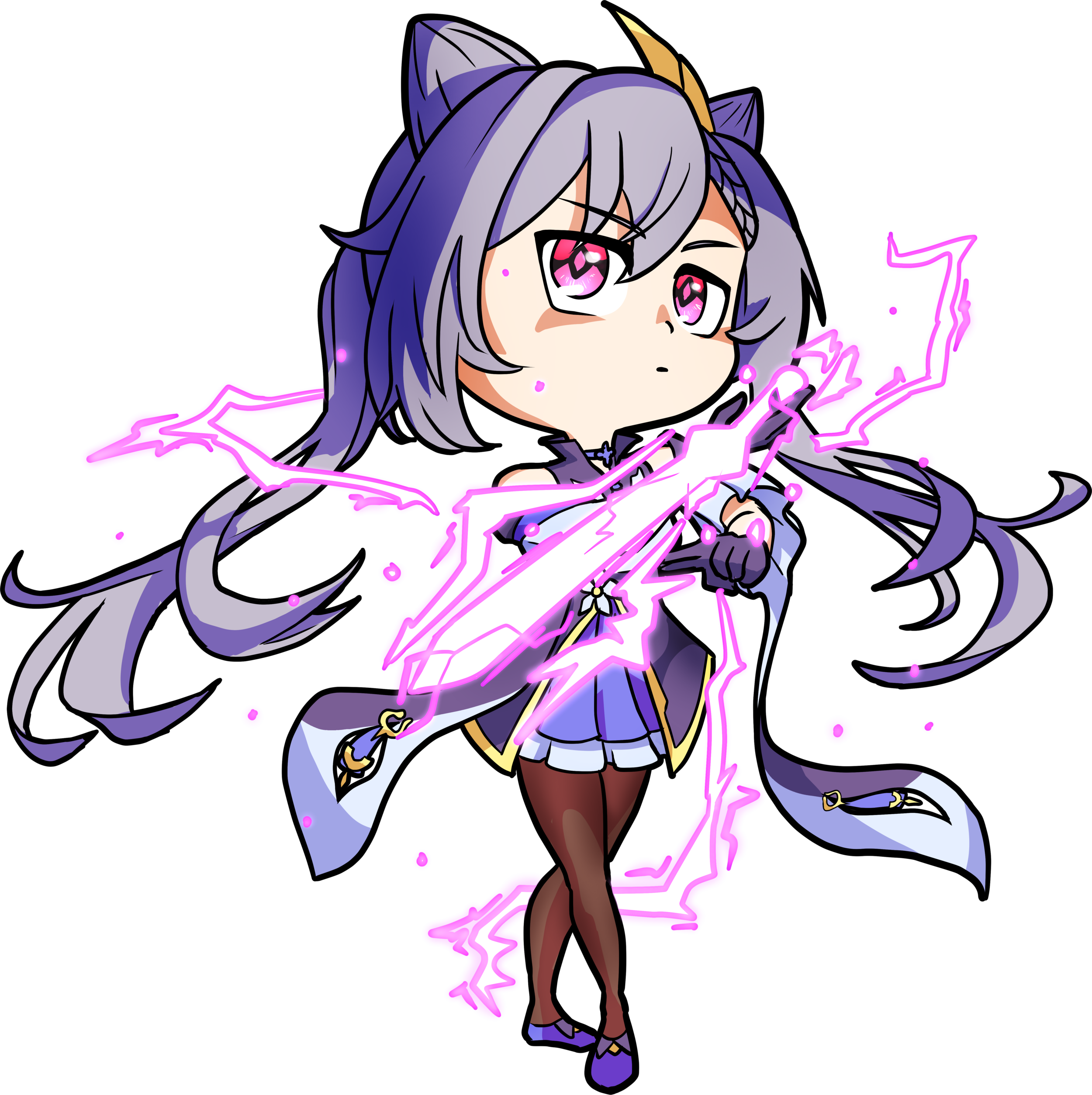 Keqing Sticker Chibi Cute.png