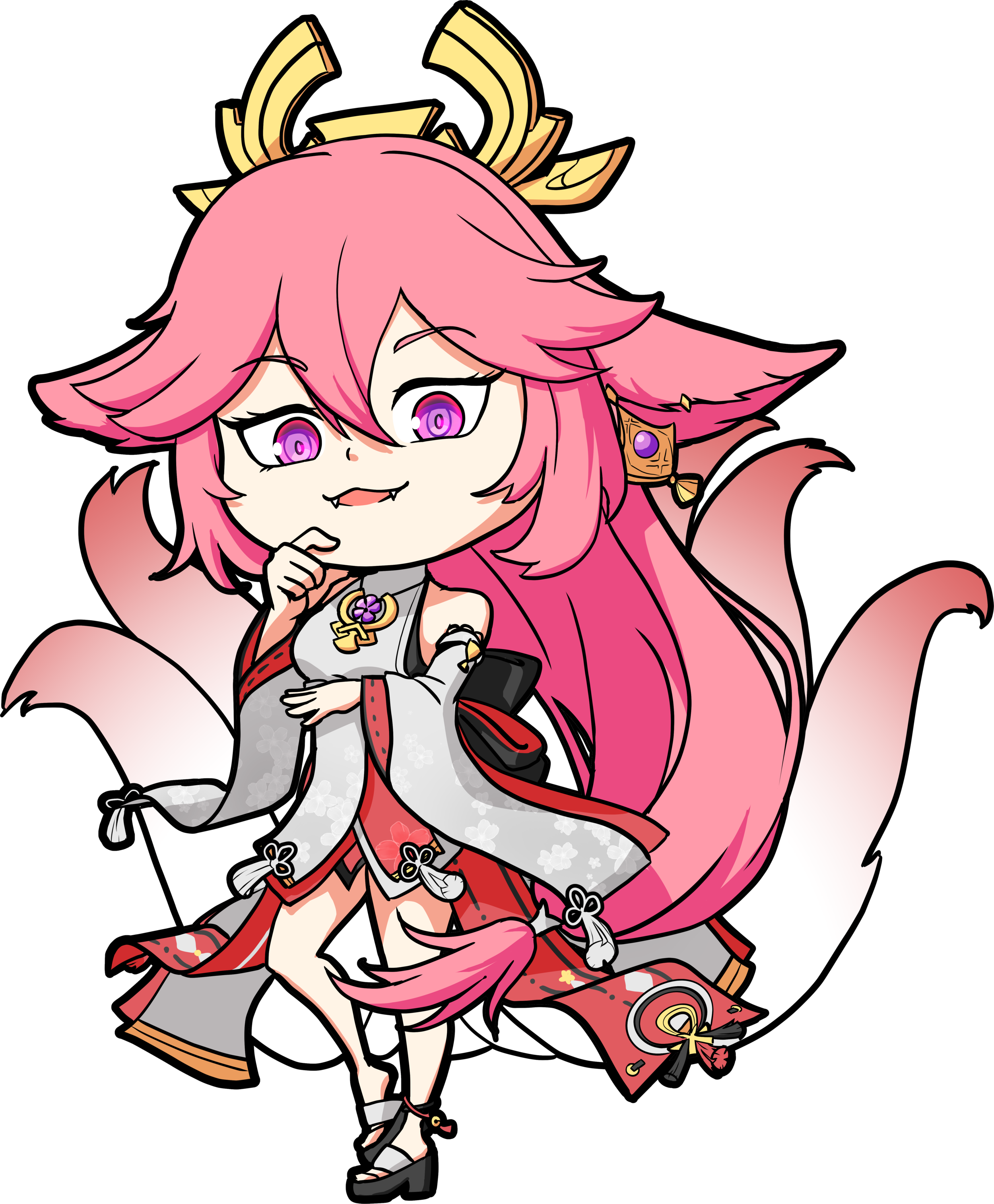 Yae Miko Sticker Chibi Cute.png