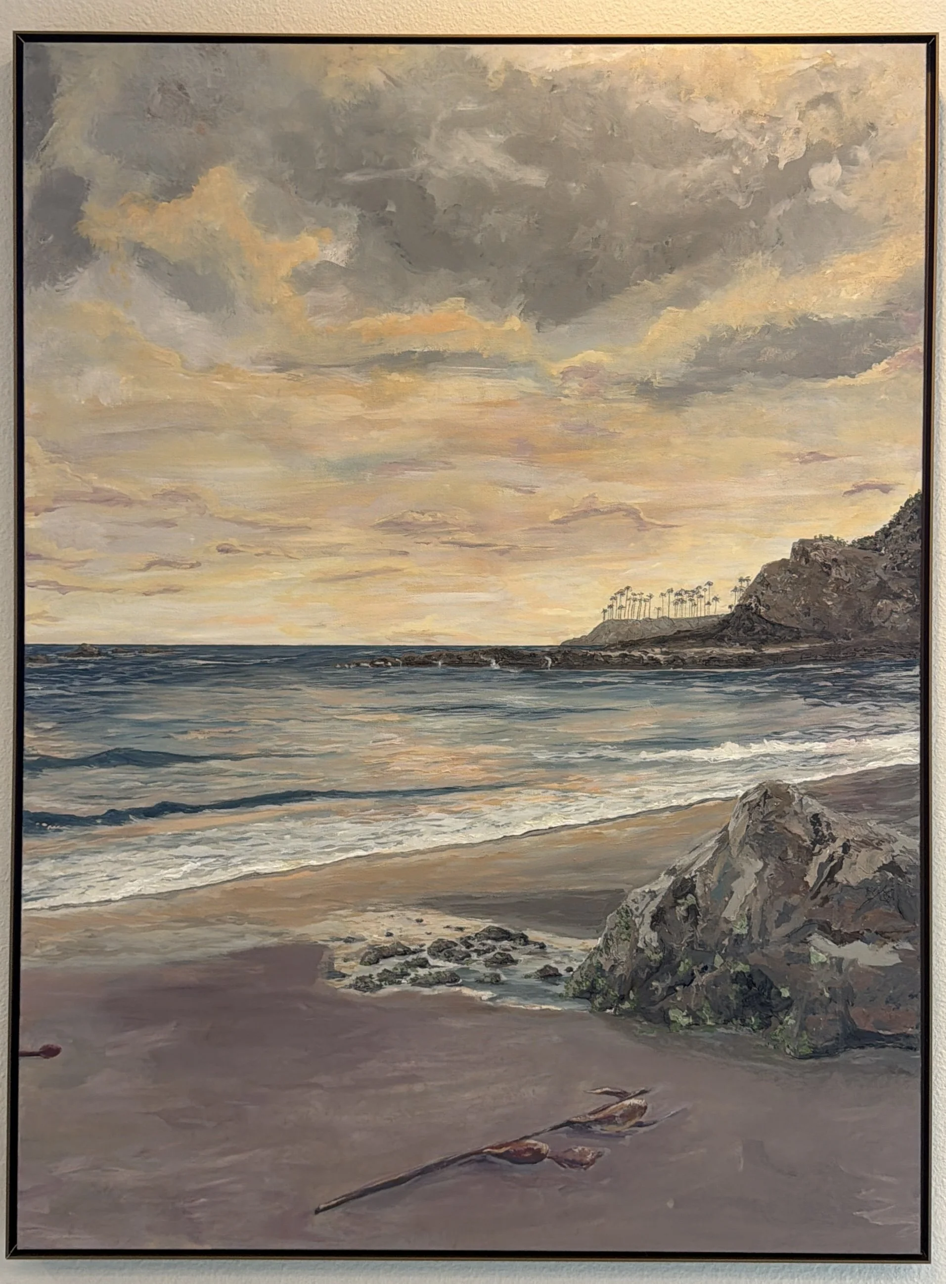 Divers Cove at sunset - Laguna Beach 36 x 48 acrylic on canvas