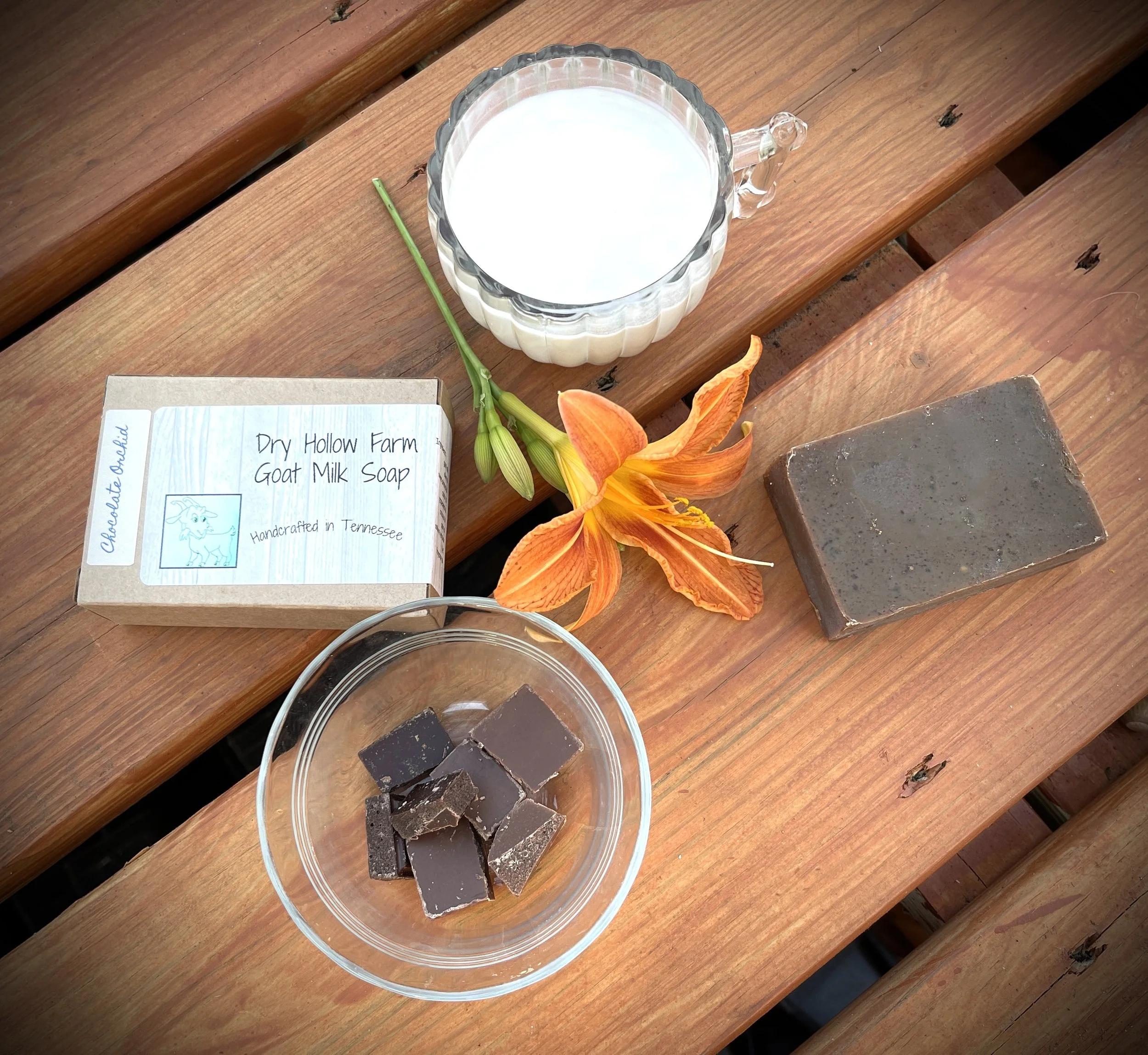 Chocolate Orchid Goat Milk Soap
