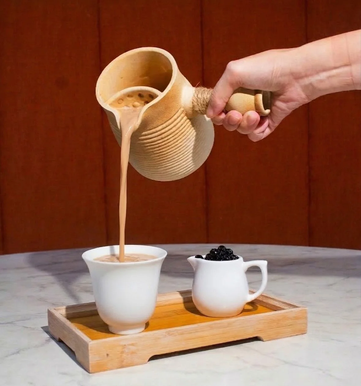 Potted Milk Tea Typhoon Cafe