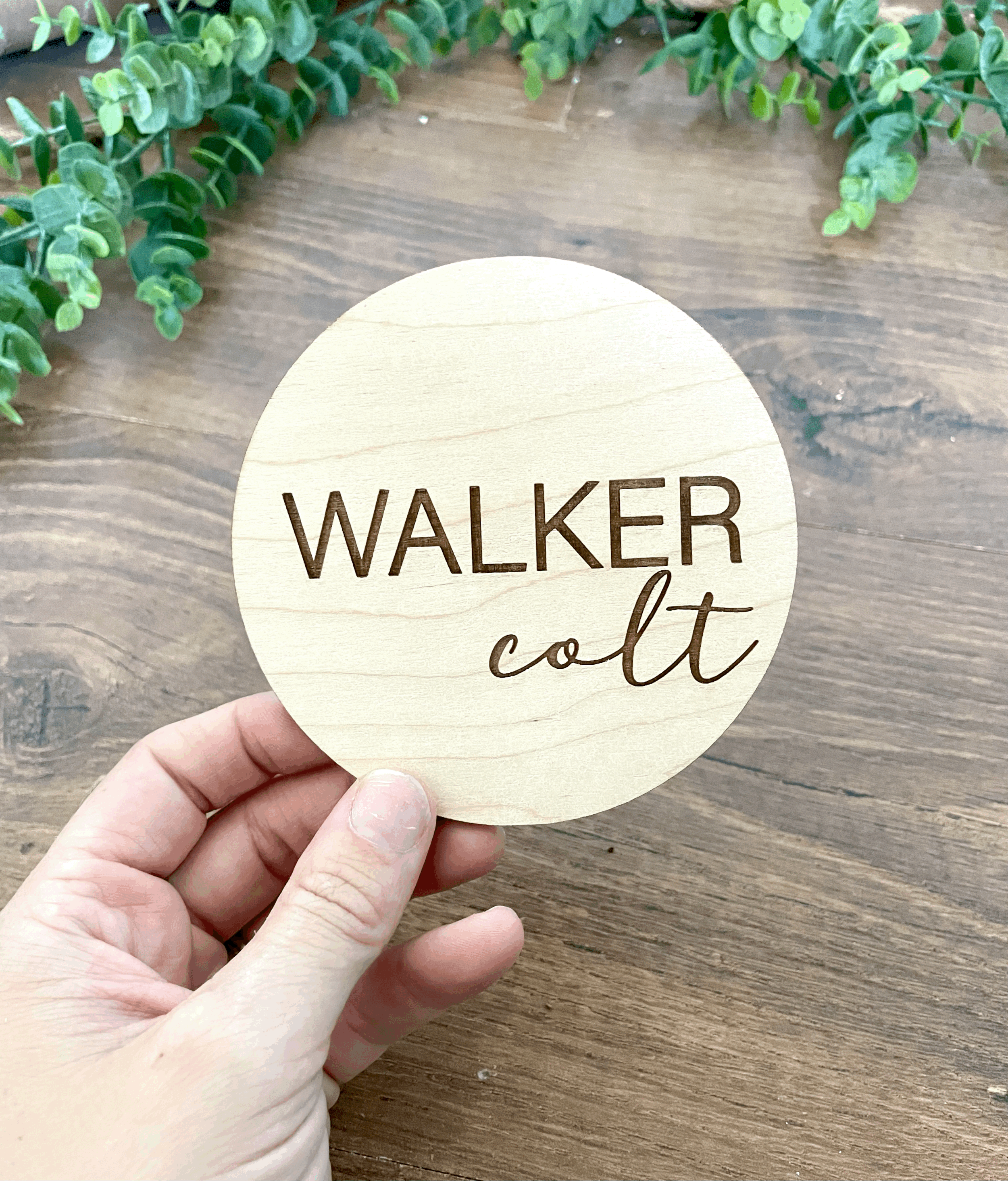 Engraved Name Round