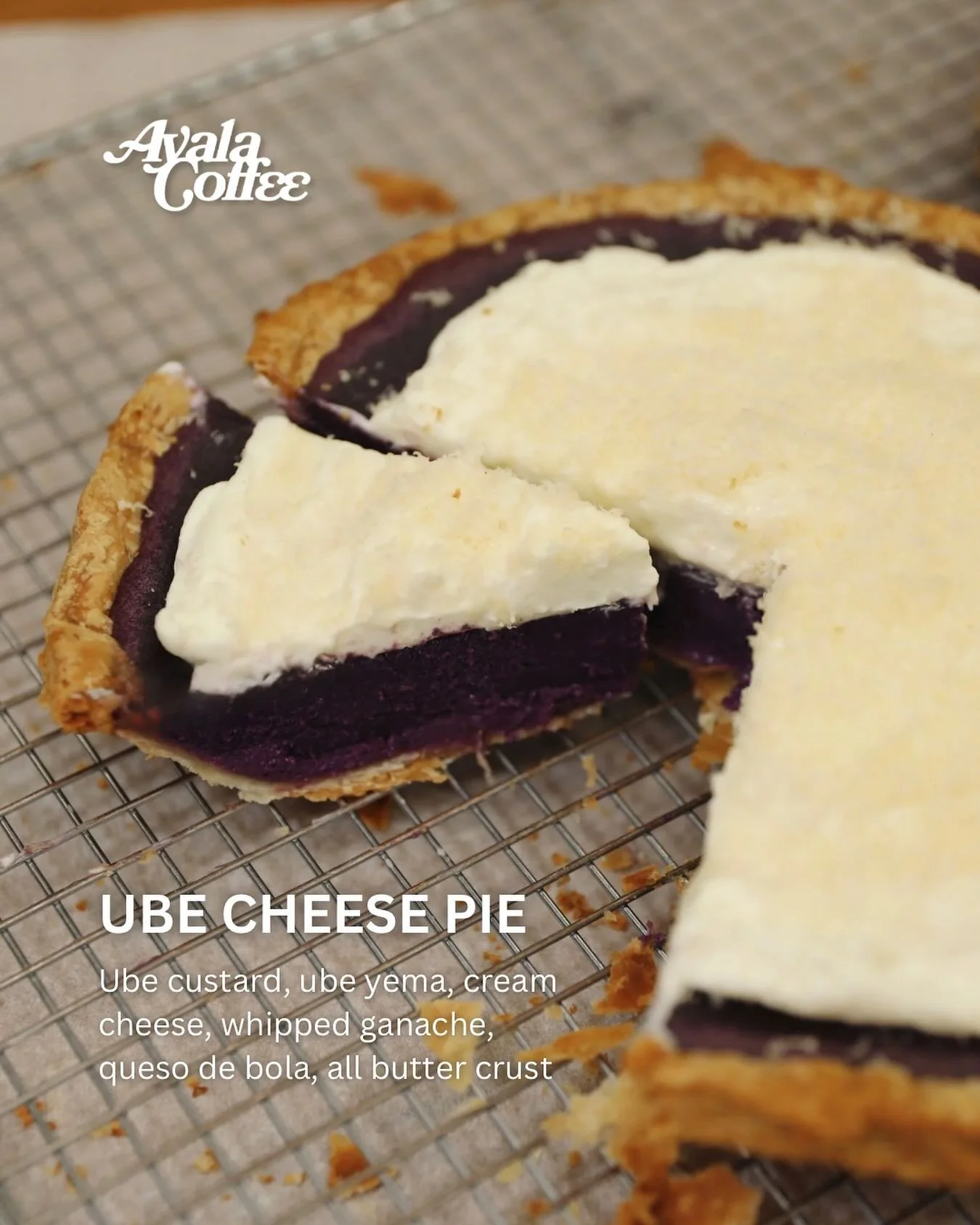 Surprise! Our Ube Cheese Pies from Thanksgiving pre-orders are now available by the slice in our shop starting tomorrow 🤩💜

Limited slices each day, so snag one while they last!