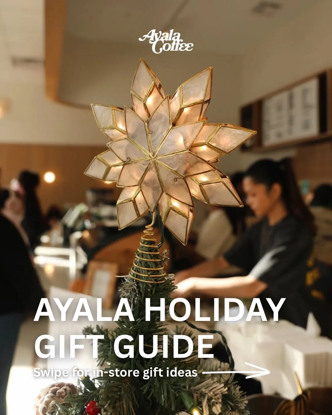 Ayala Holiday Gift Guide 🎄

Whether you&rsquo;re shopping for the coffee lover, the matcha enthusiast, or the friend who deserves something extra special, we&rsquo;ve got you covered.

What to gift:
🎁 Physical Gift Cards: 10% off from 12/20&ndash;1