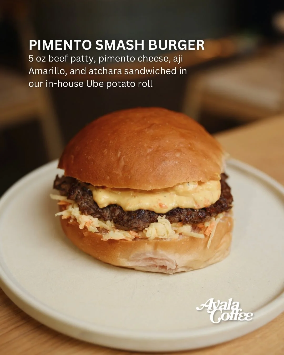 OG Ayala fans, this one&rsquo;s for you 😎

The first reveal of our summer menu! Our Pimento Cheese Smash Burger is BACK starting tomorrow 🧡 Creamy pimento cheese, a little heat, and that signature brightness from atchara. Don&rsquo;t worry, Bistek 