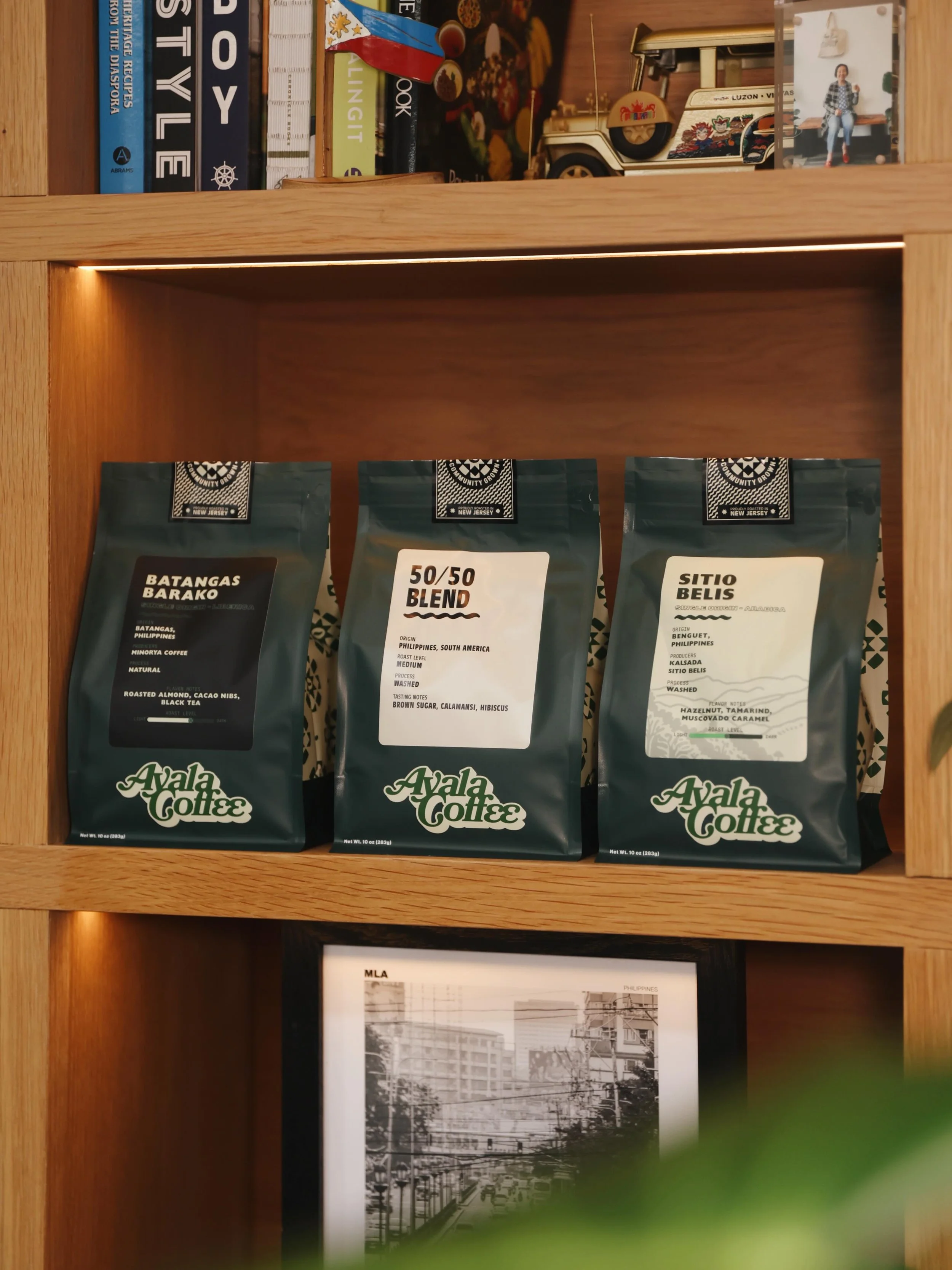 Meet our coffee lineup 🇵🇭☕️

Whether you want to bring Ayala home or give it as a gift.. we now have THREE coffee bags for you to choose from!

50/50 Blend &mdash; our house espresso &amp; drip,  half Philippines, half Colombia. Brown sugar, calama