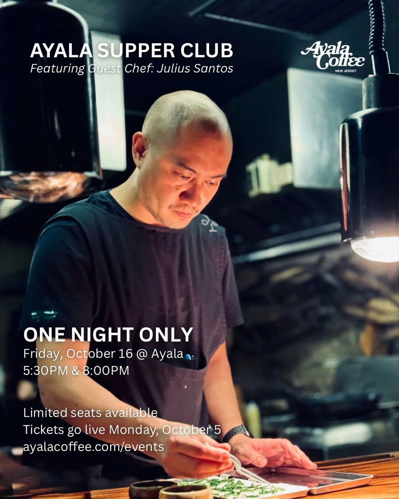We&rsquo;re celebrating FIL-Am History Month with another supper club! This time, featuring our second ever guest chef: Julius Santos.

Originally from San Francisco, Chef Julius brings a distinct bi-coastal perspective to the kitchen. His cooking is