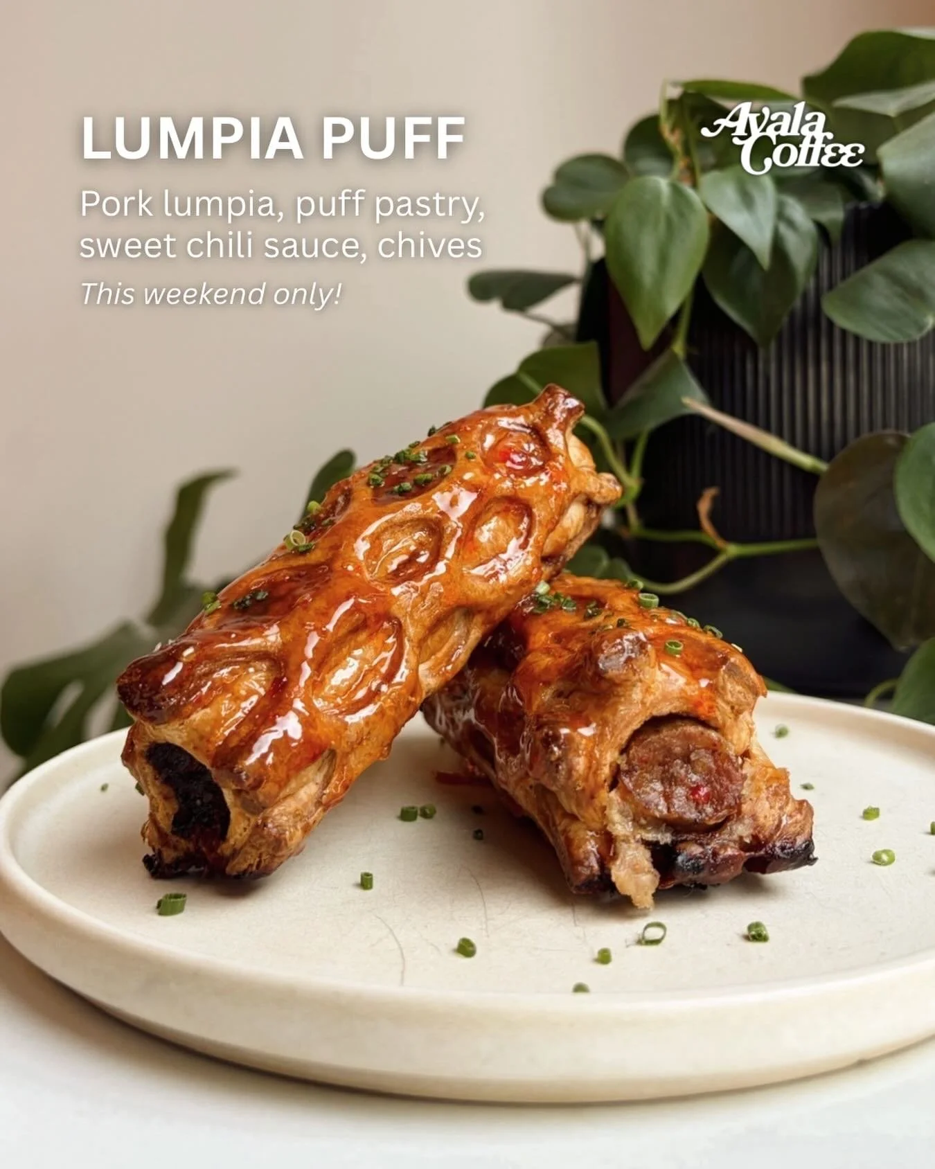 THIS WEEKEND ONLY: 10/31 &amp; 11/1!

We&rsquo;re closing out Filipino-American History Month with a baker&rsquo;s twist on a Filipino classic. 🥐

Meet our Lumpia Puff: savory pork lumpia filling wrapped in flaky, golden puff pastry, finished with T